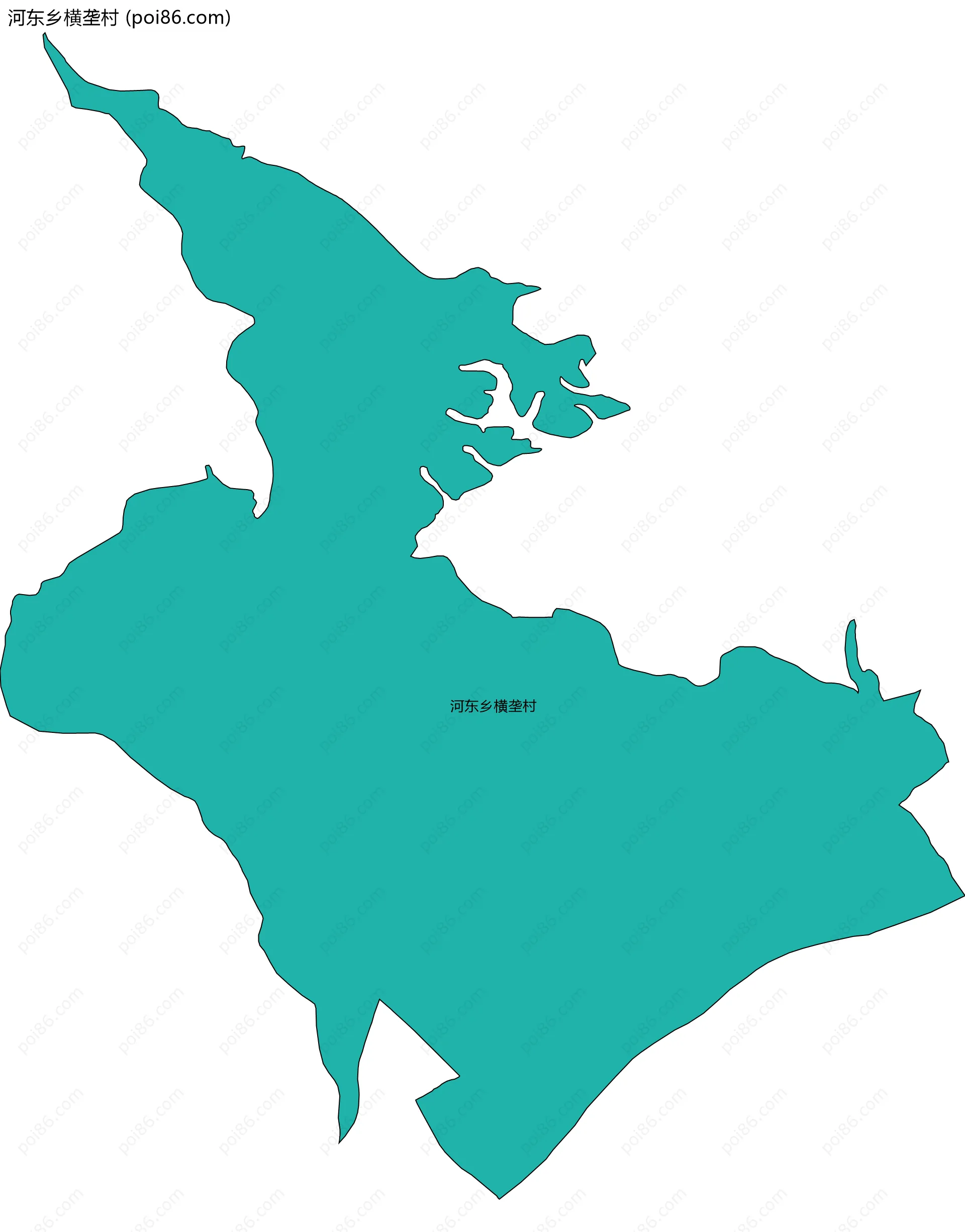 河东乡横垄村边界地图