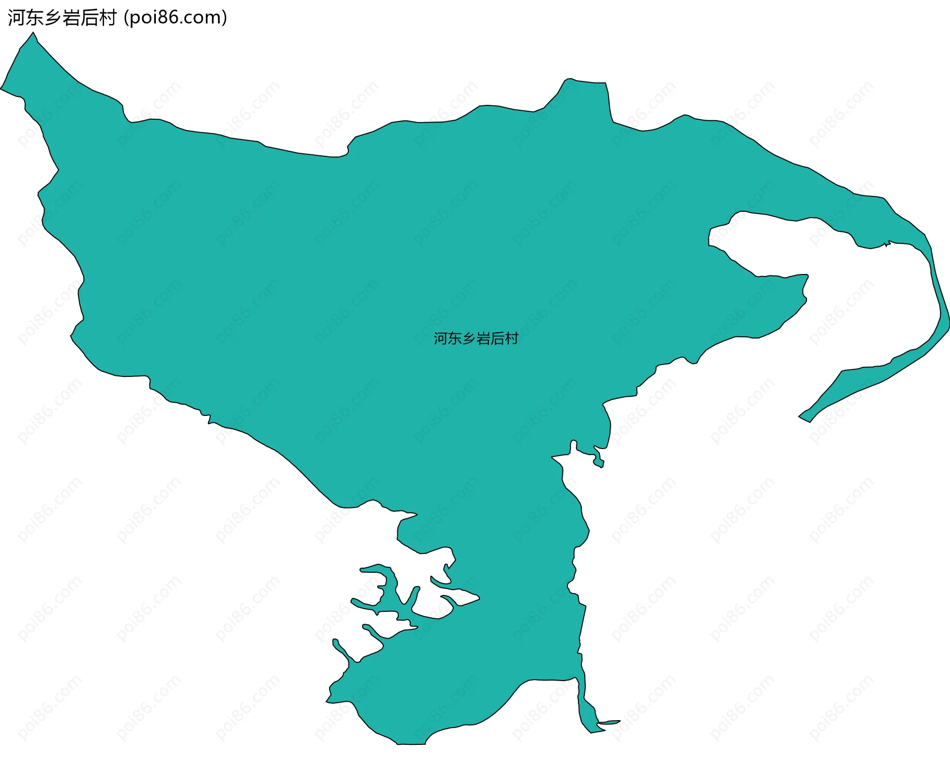 河东乡岩后村边界地图