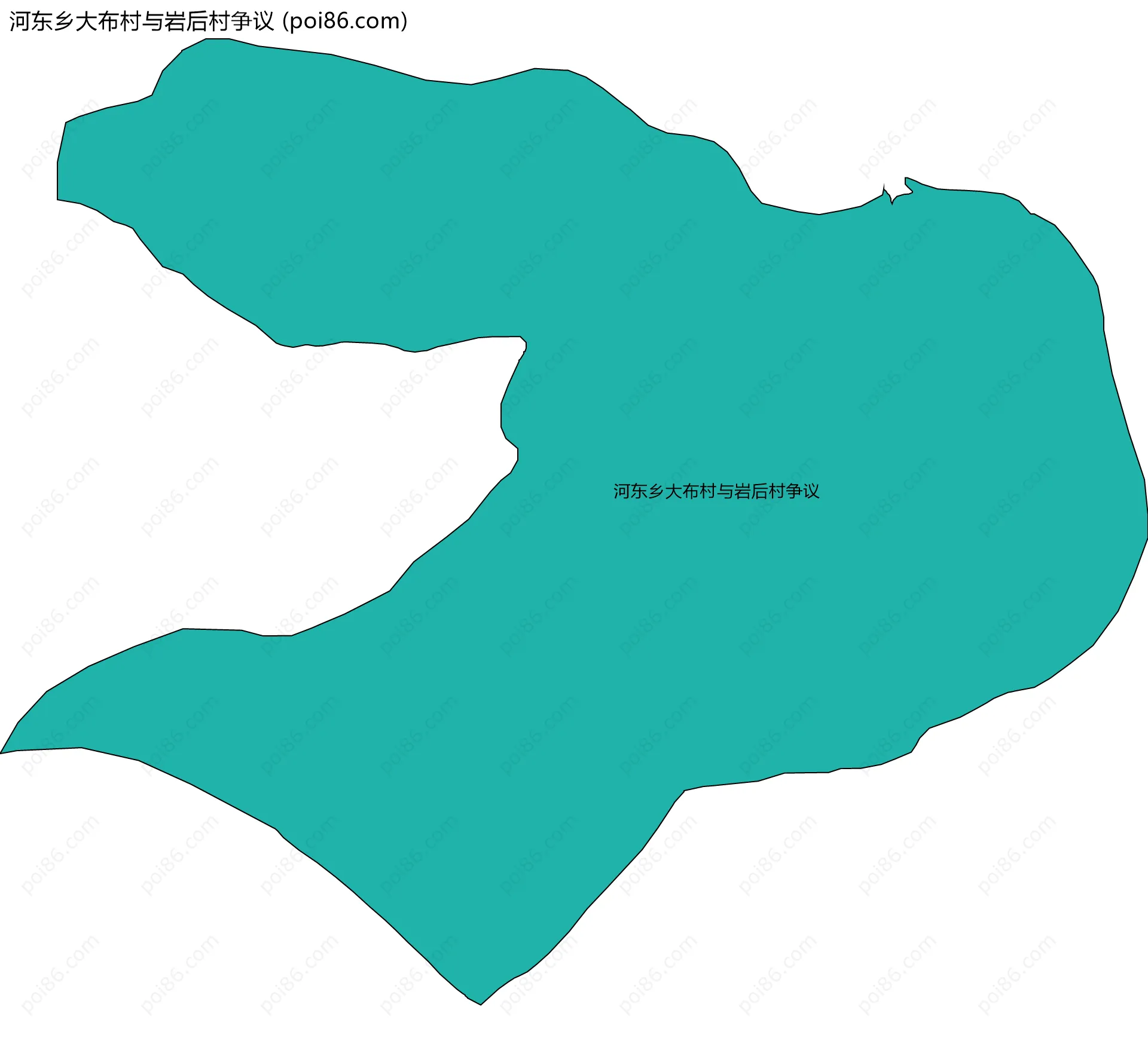 河东乡大布村与岩后村争议边界地图