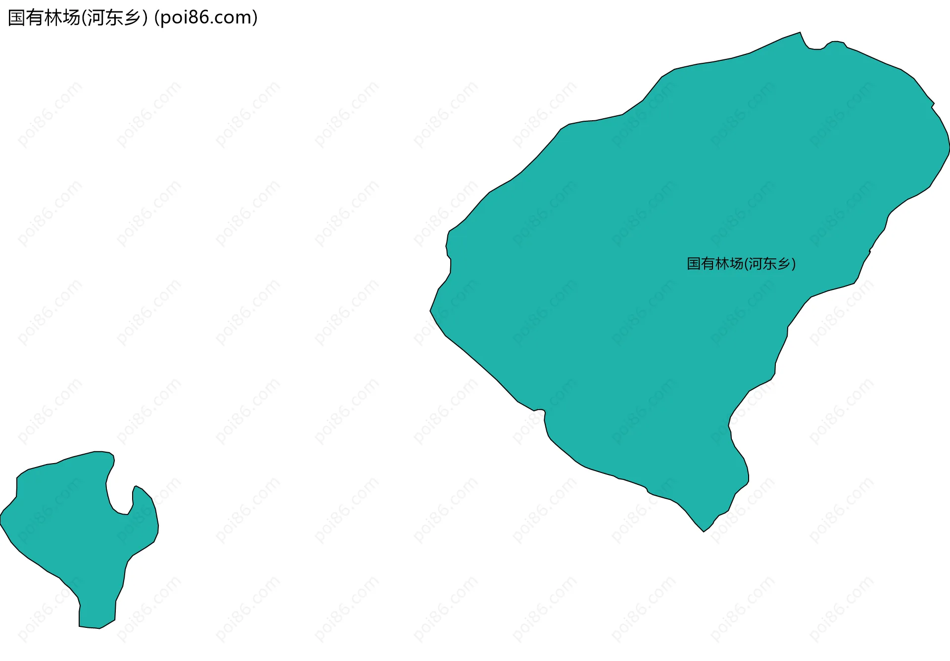 国有林场(河东乡)边界地图