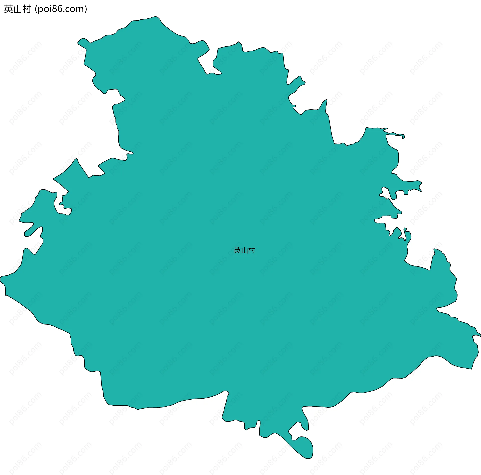 英山村边界地图
