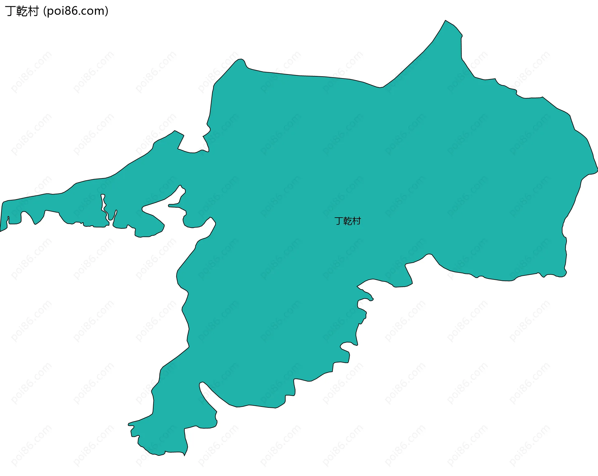 丁乾村边界地图