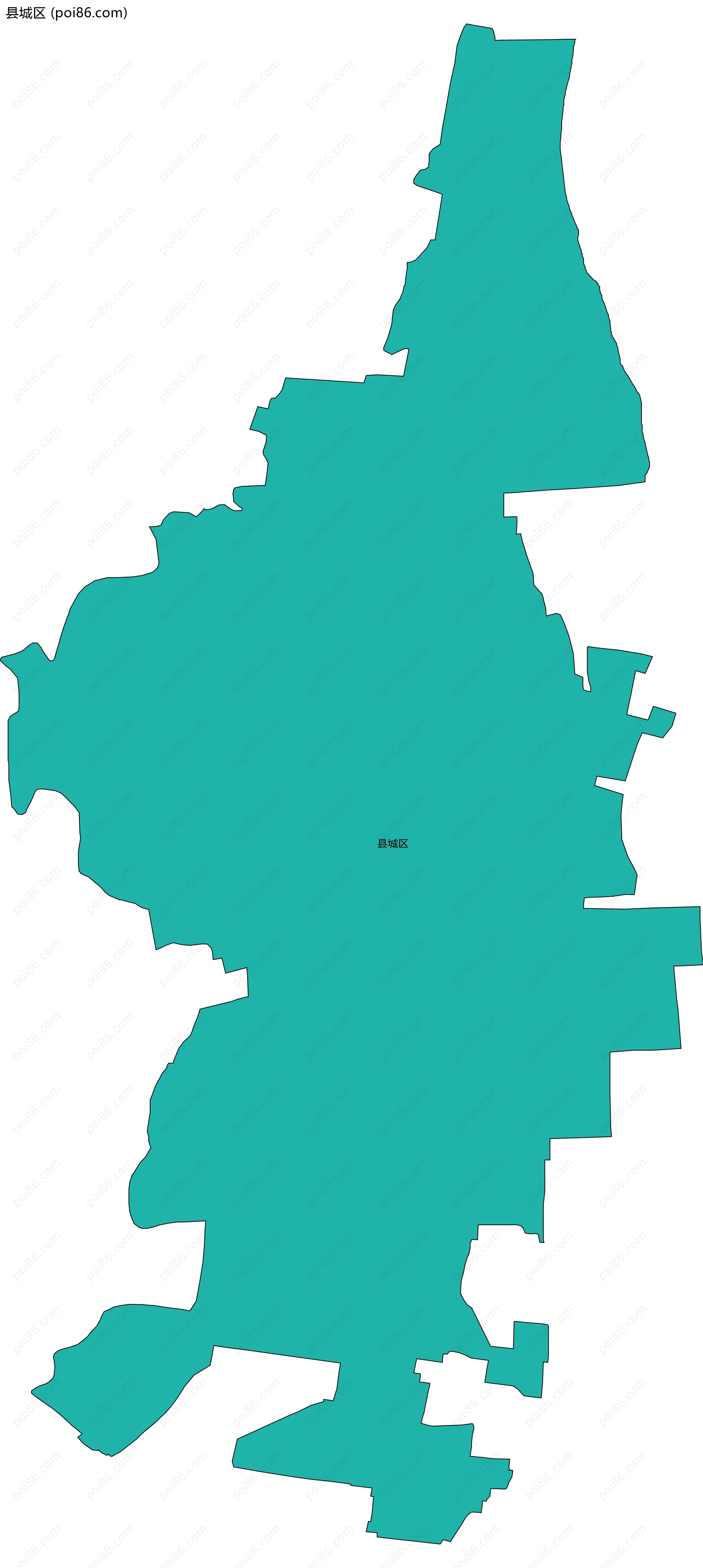 县城区边界地图