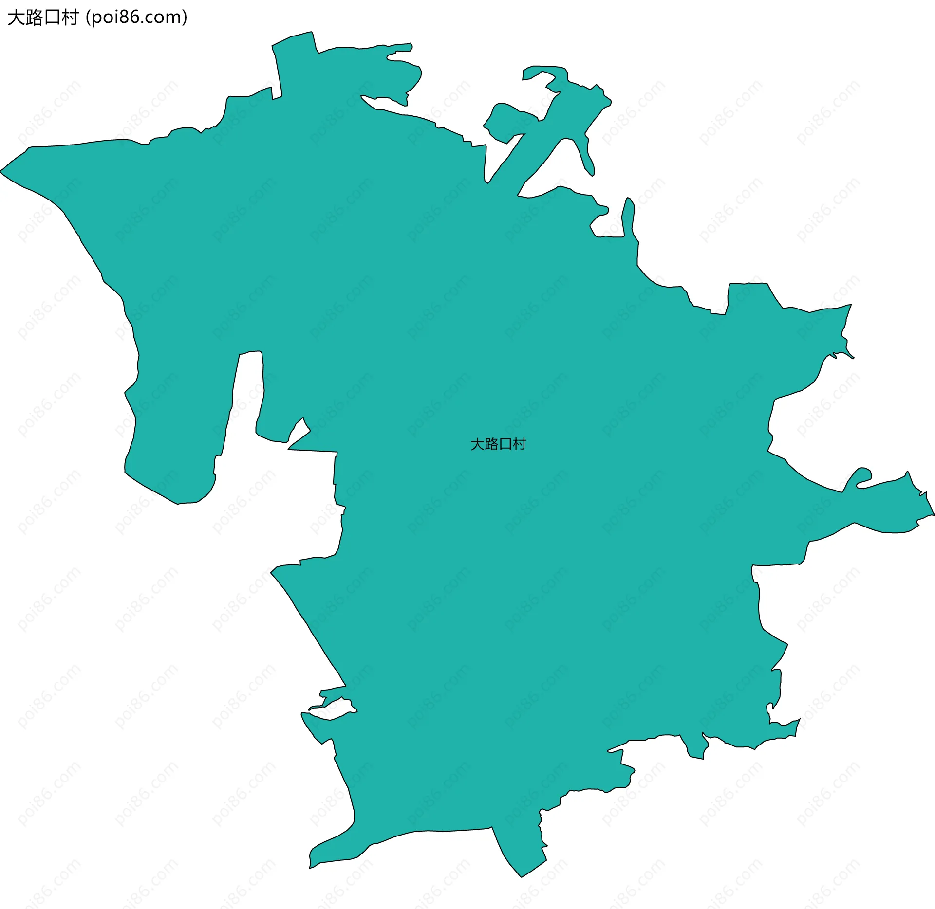 大路口村边界地图