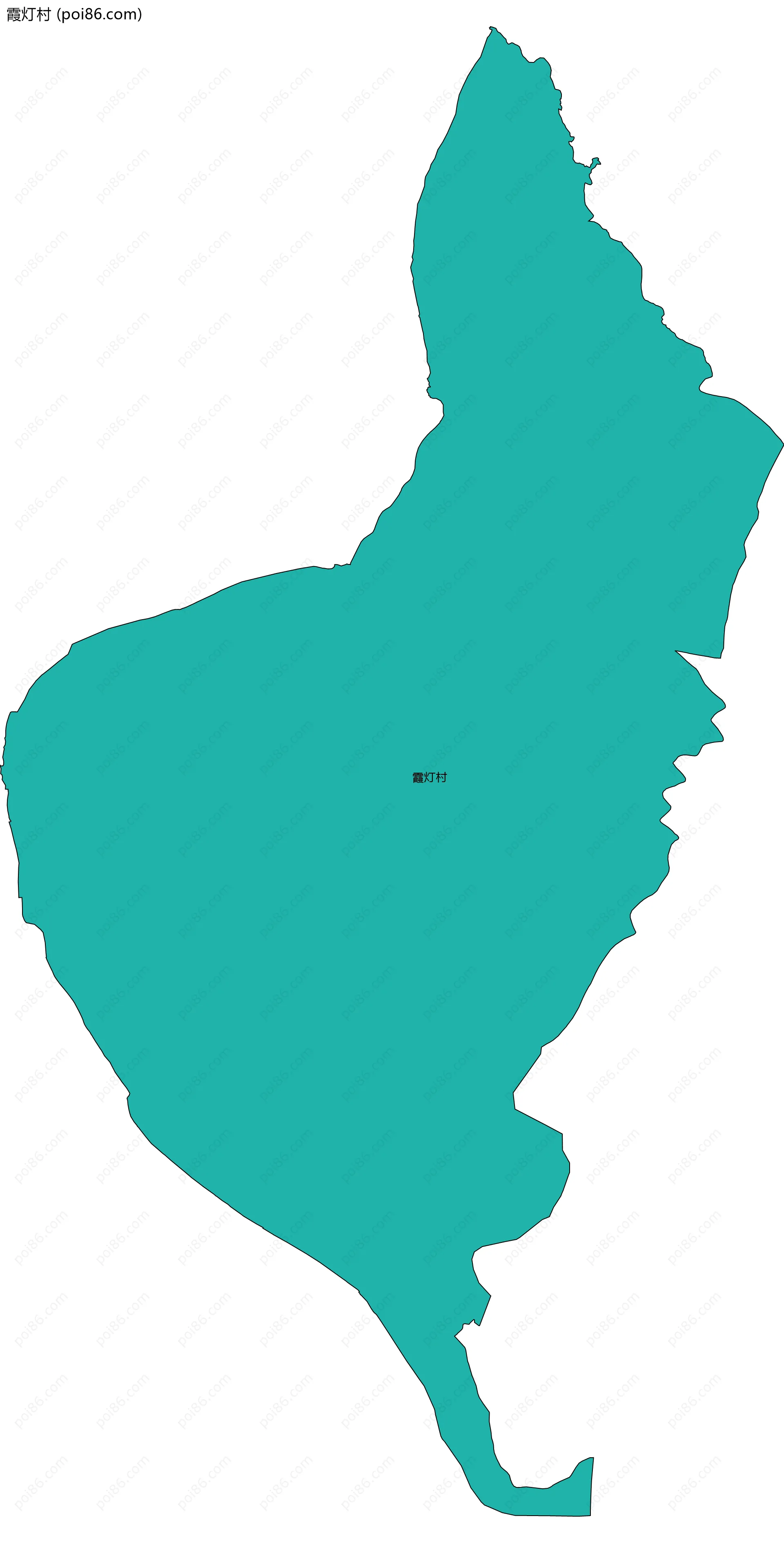 霞灯村边界地图