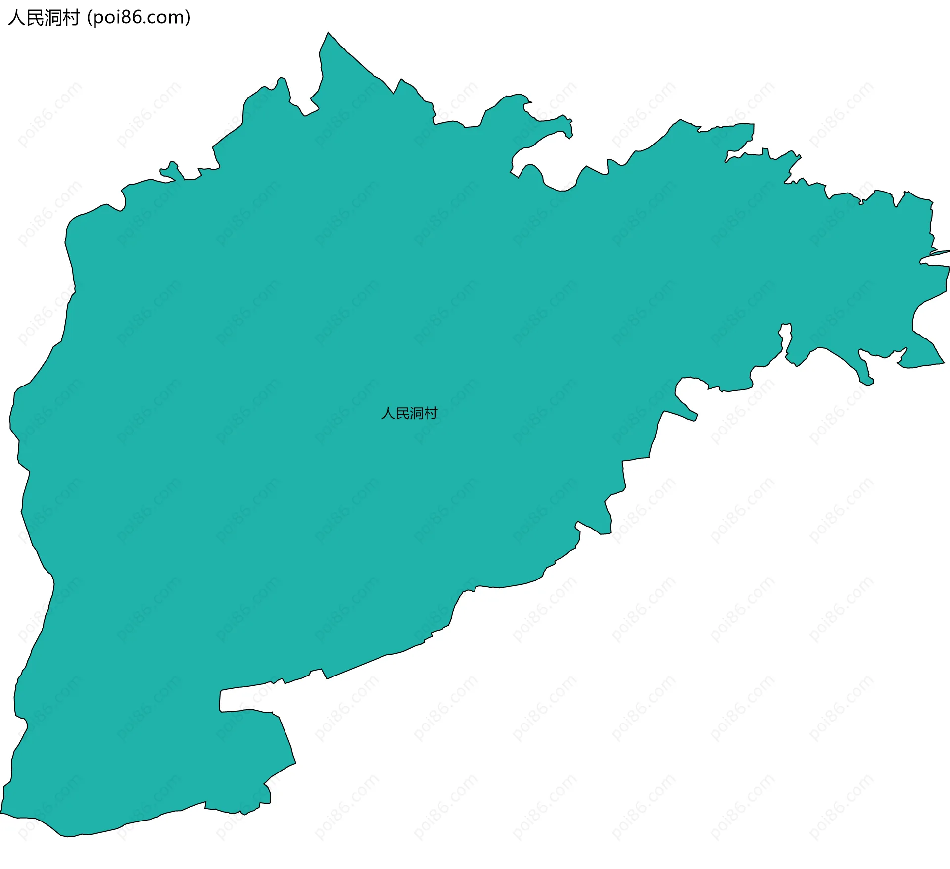 人民洞村边界地图