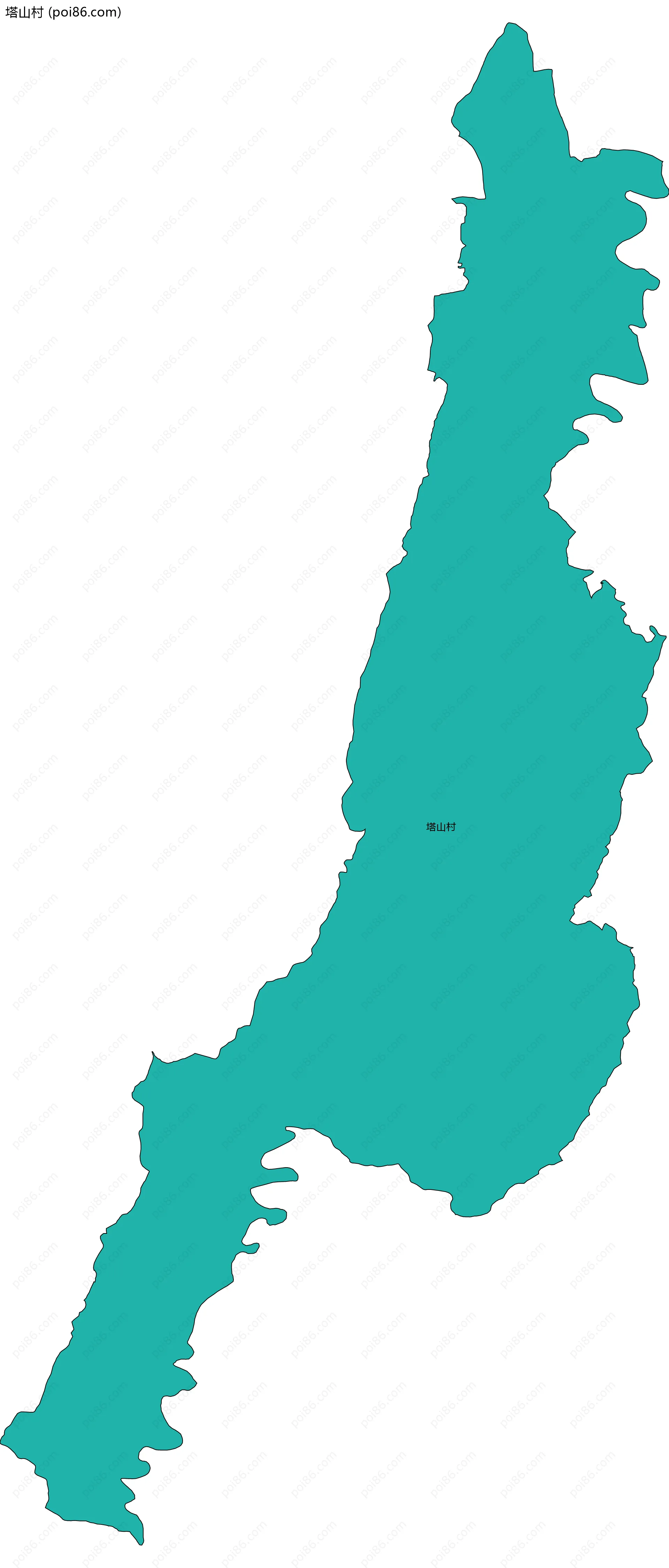 塔山村边界地图