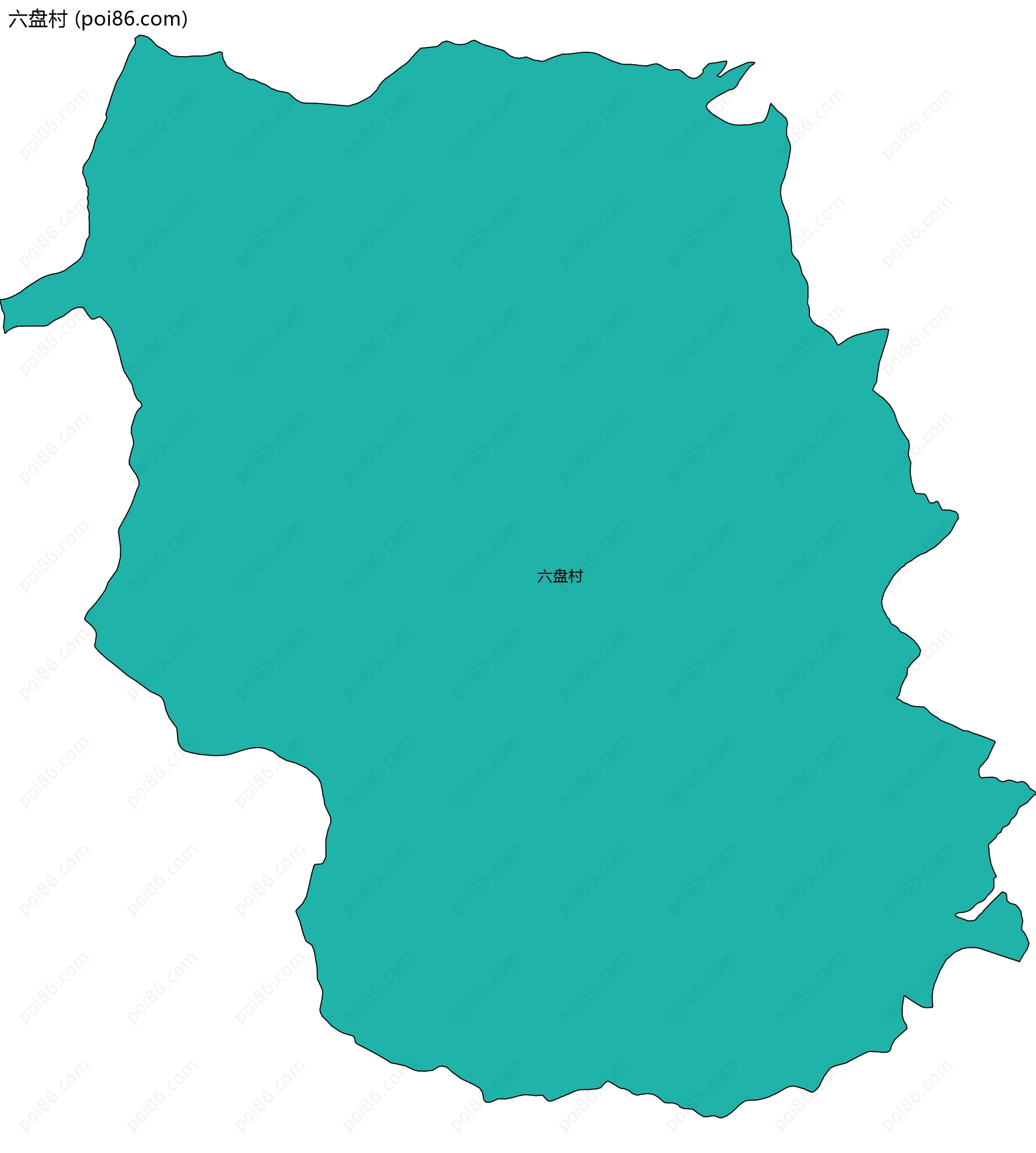 六盘村边界地图