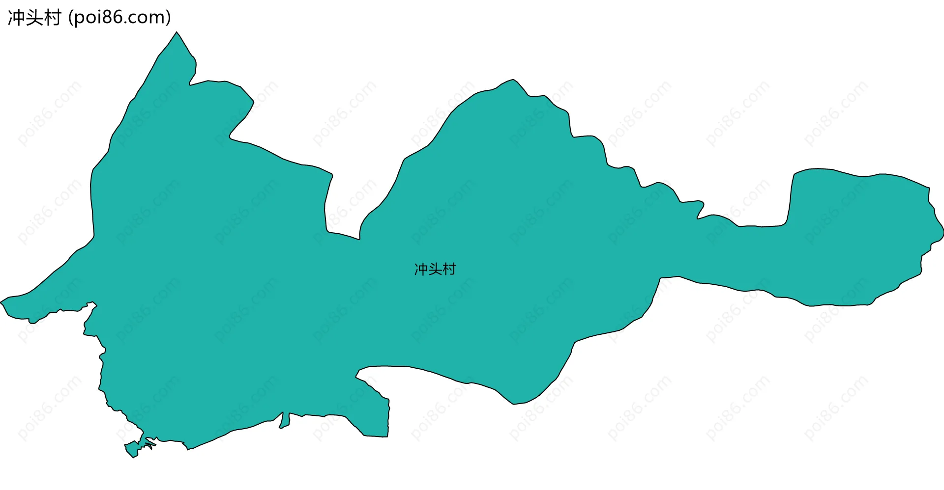 冲头村边界地图