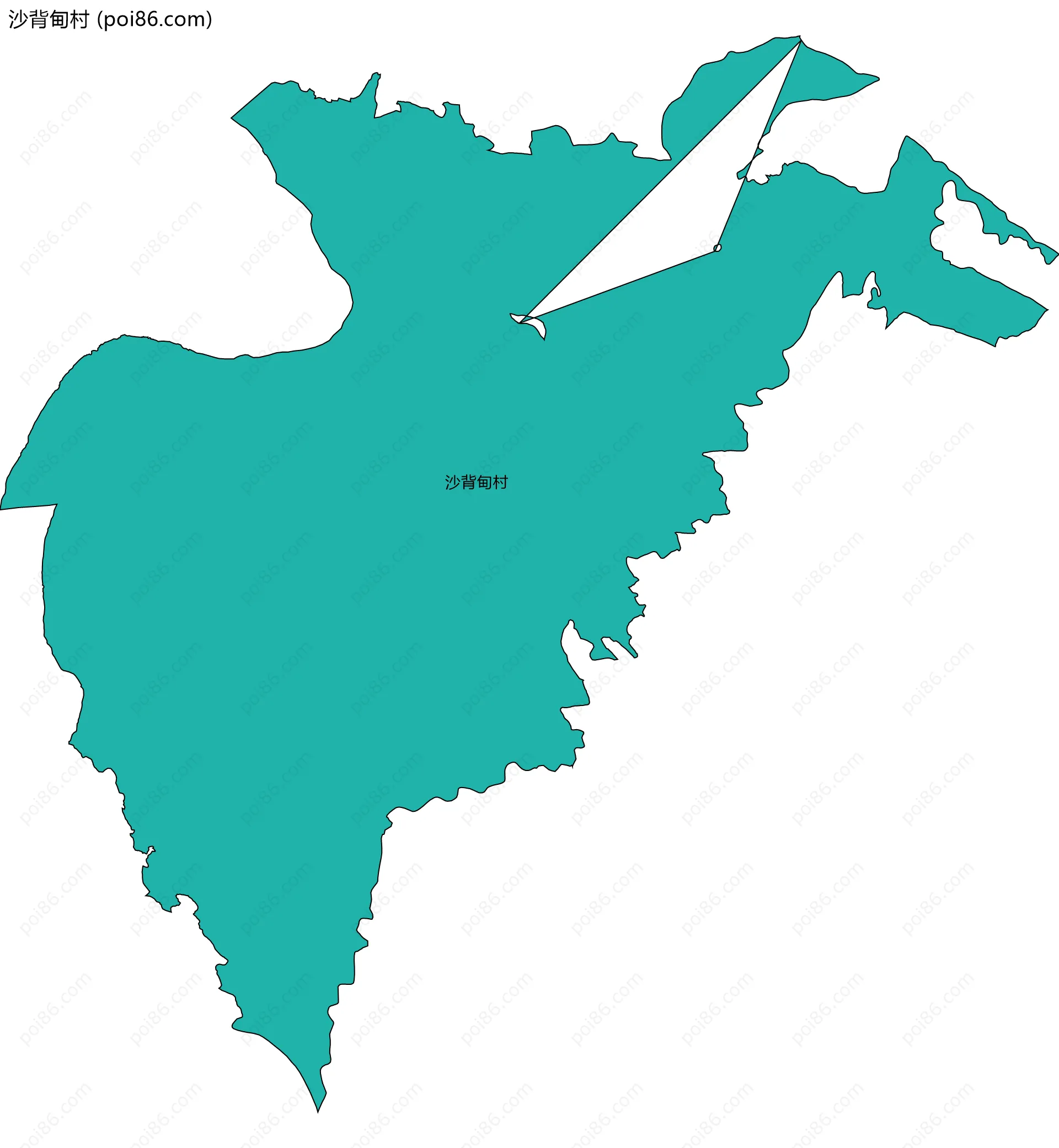 沙背甸村边界地图
