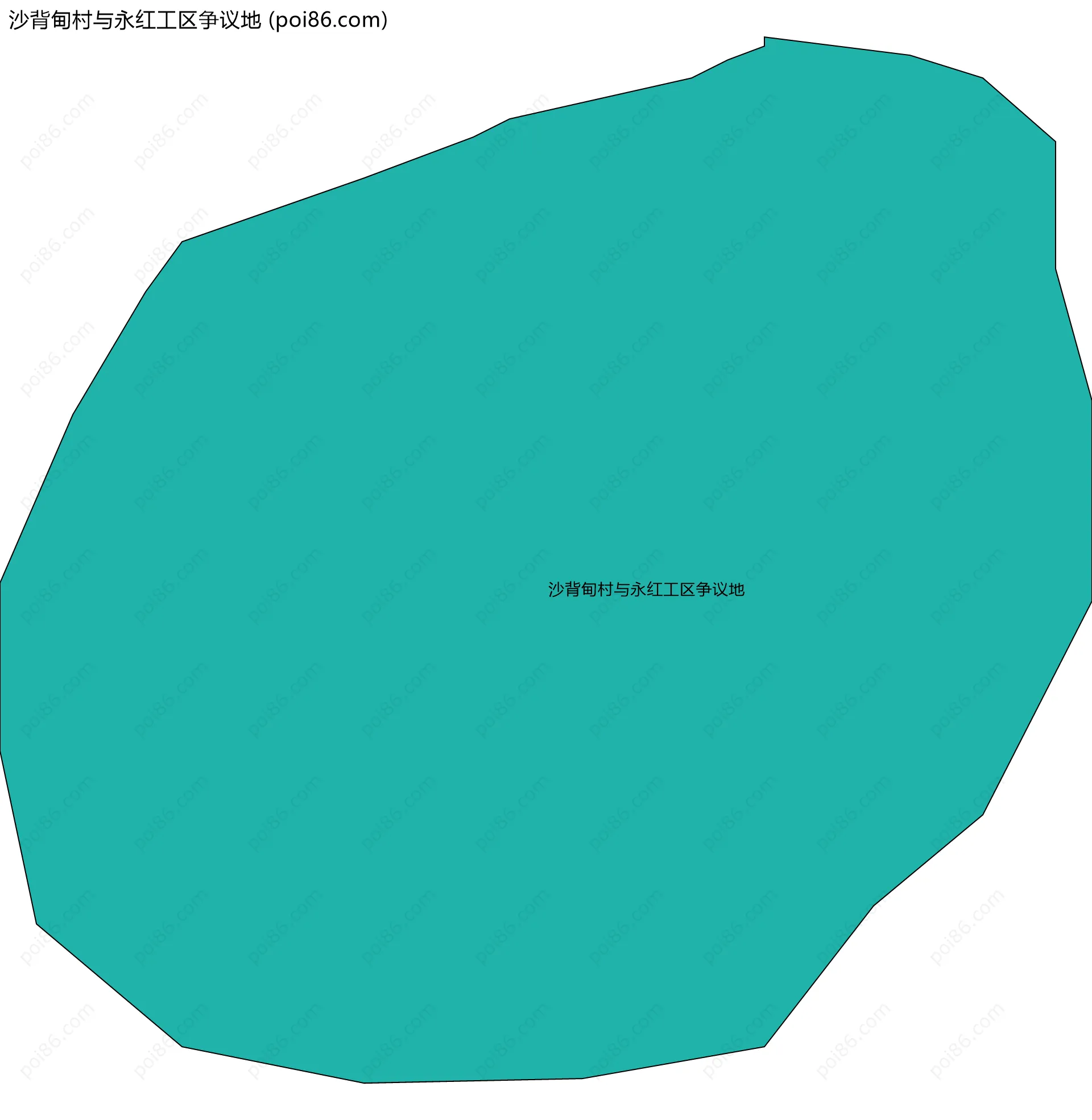 沙背甸村与永红工区争议地边界地图