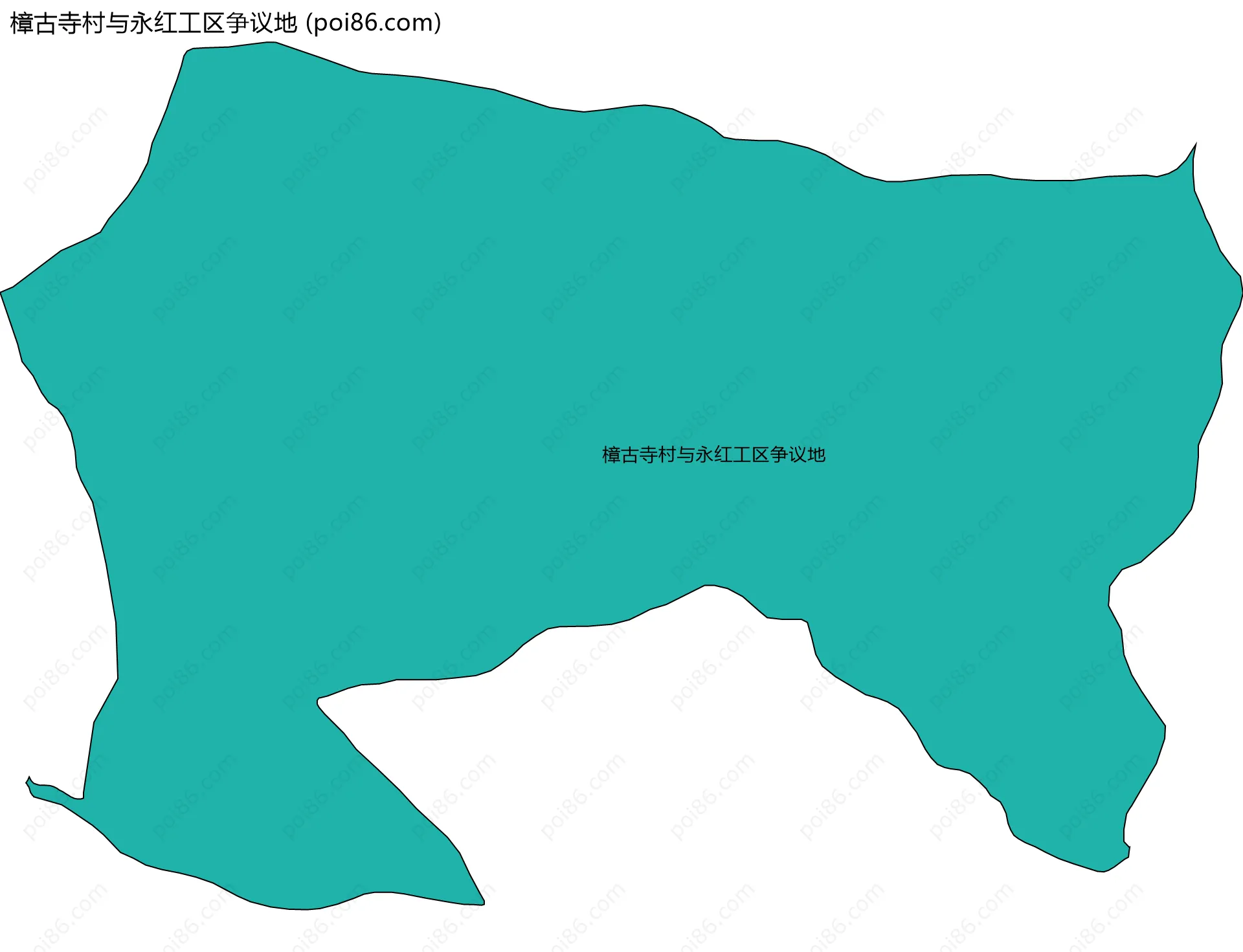 樟古寺村与永红工区争议地边界地图