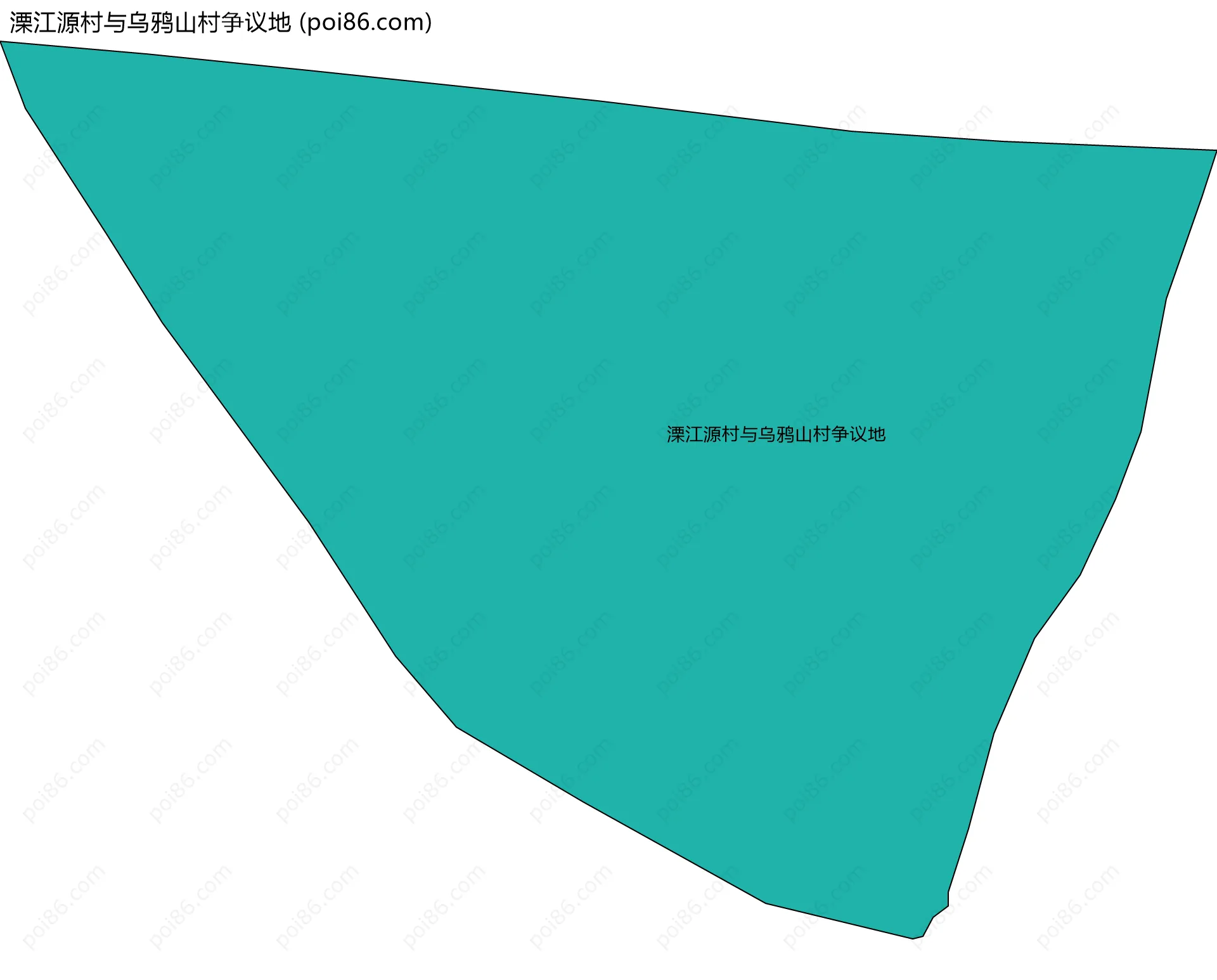 溧江源村与乌鸦山村争议地边界地图