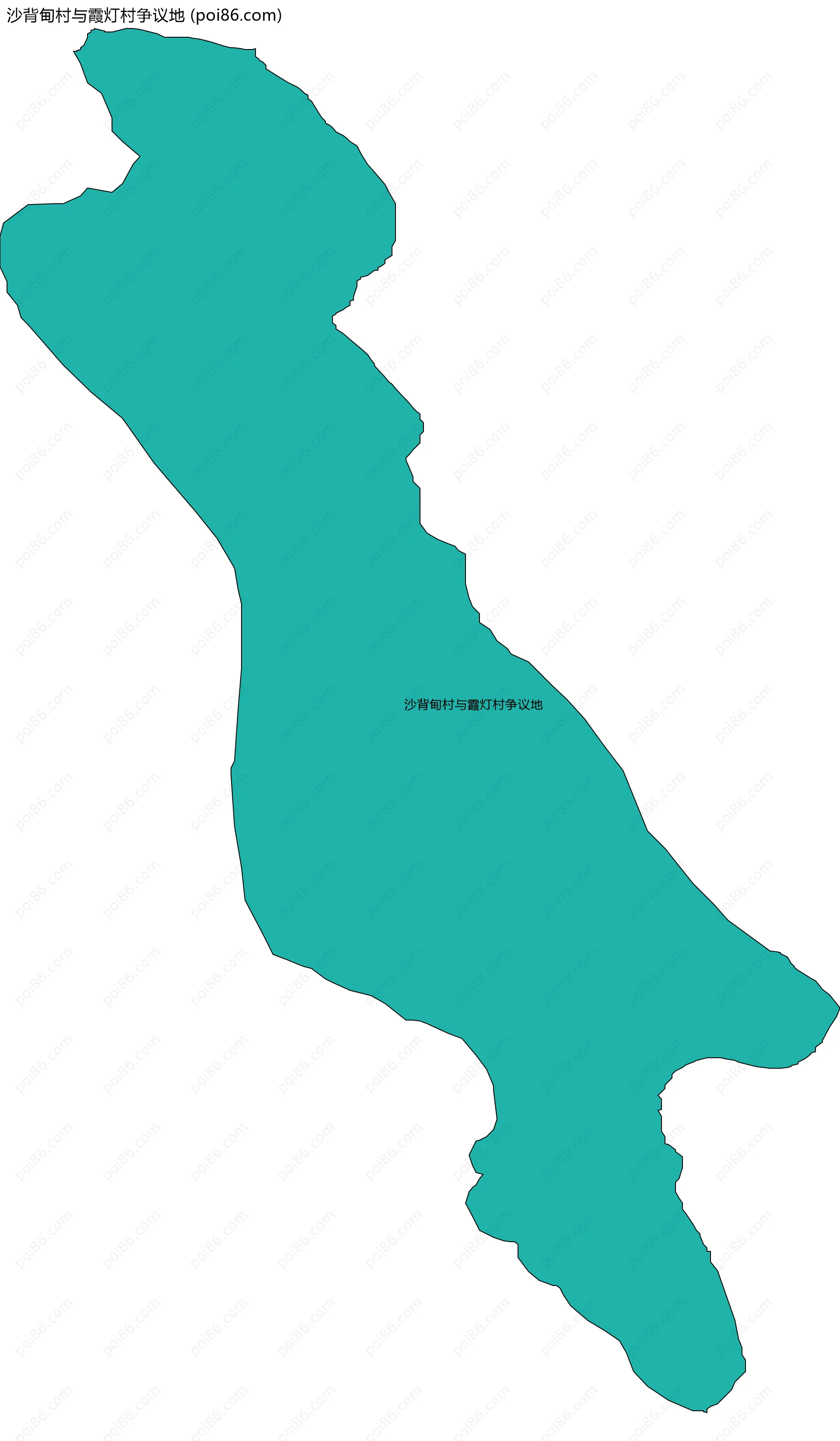 沙背甸村与霞灯村争议地边界地图