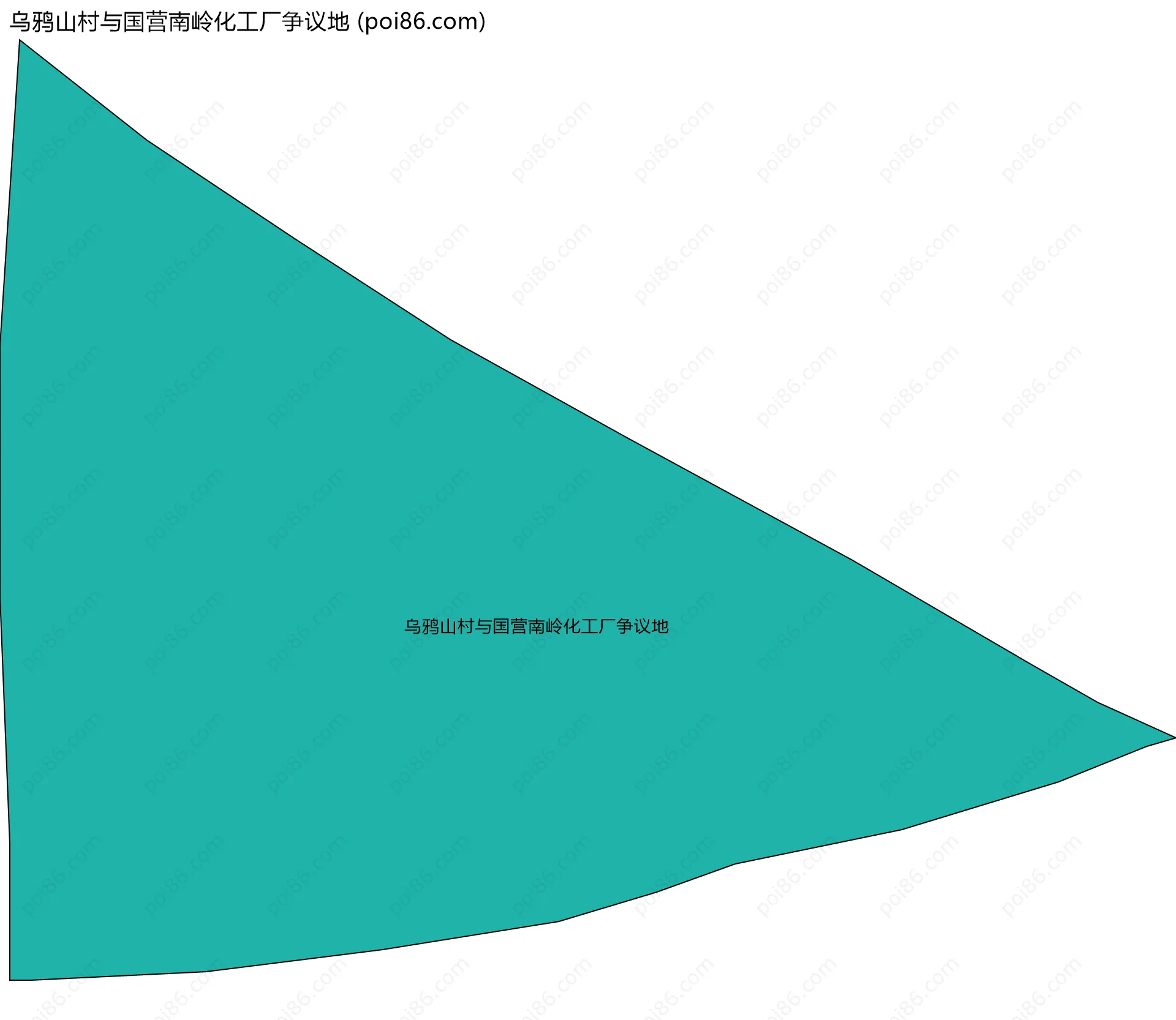 乌鸦山村与国营南岭化工厂争议地边界地图