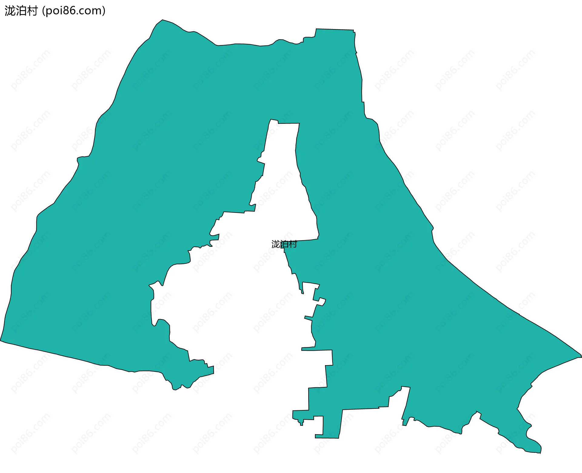 泷泊村边界地图