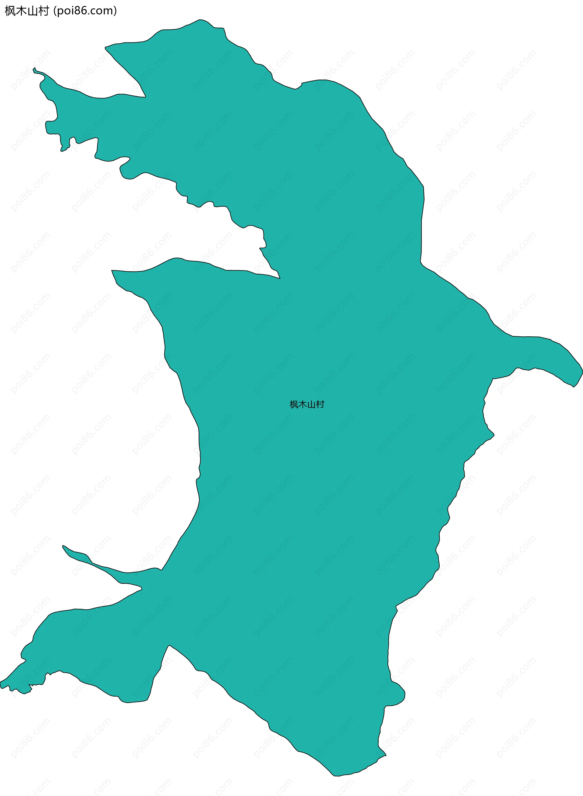 枫木山村边界地图