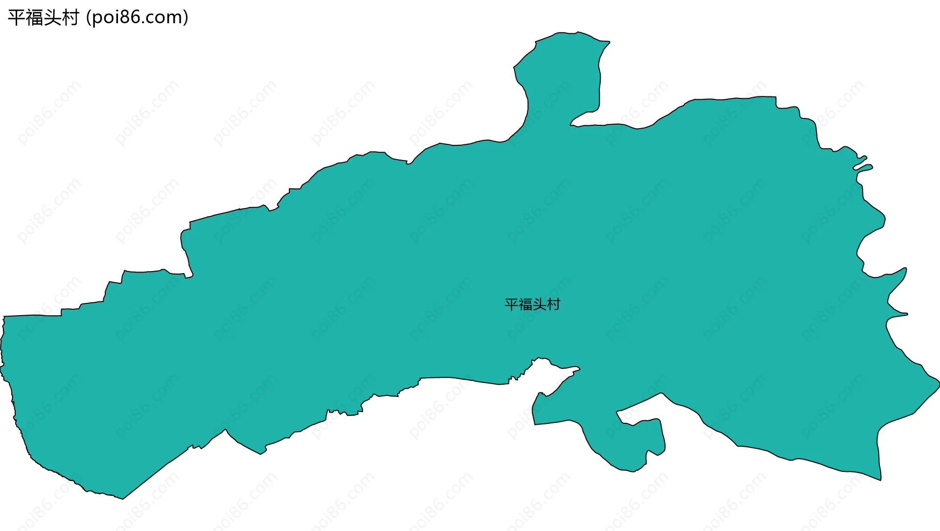 平福头村边界地图