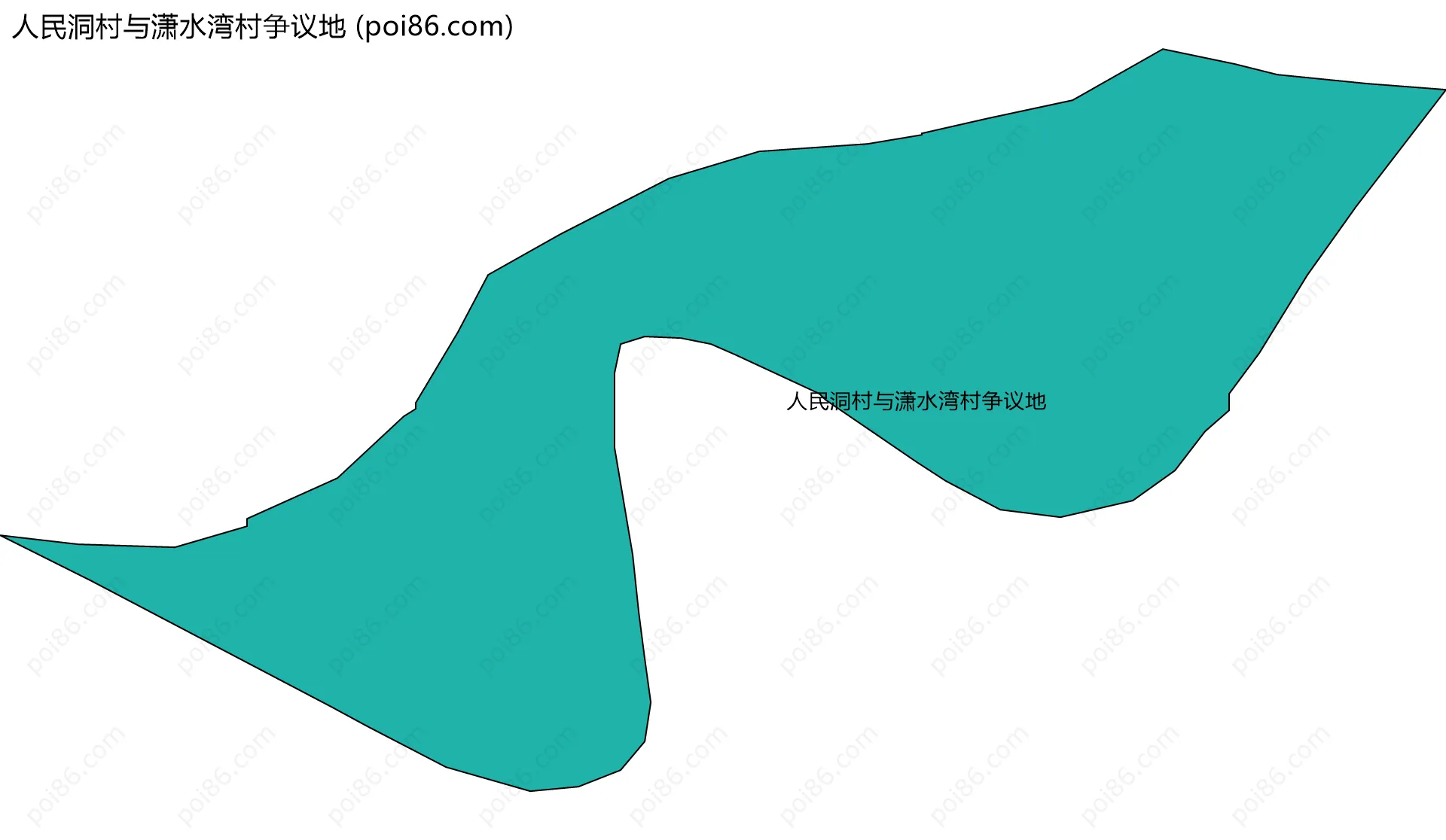 人民洞村与潇水湾村争议地边界地图