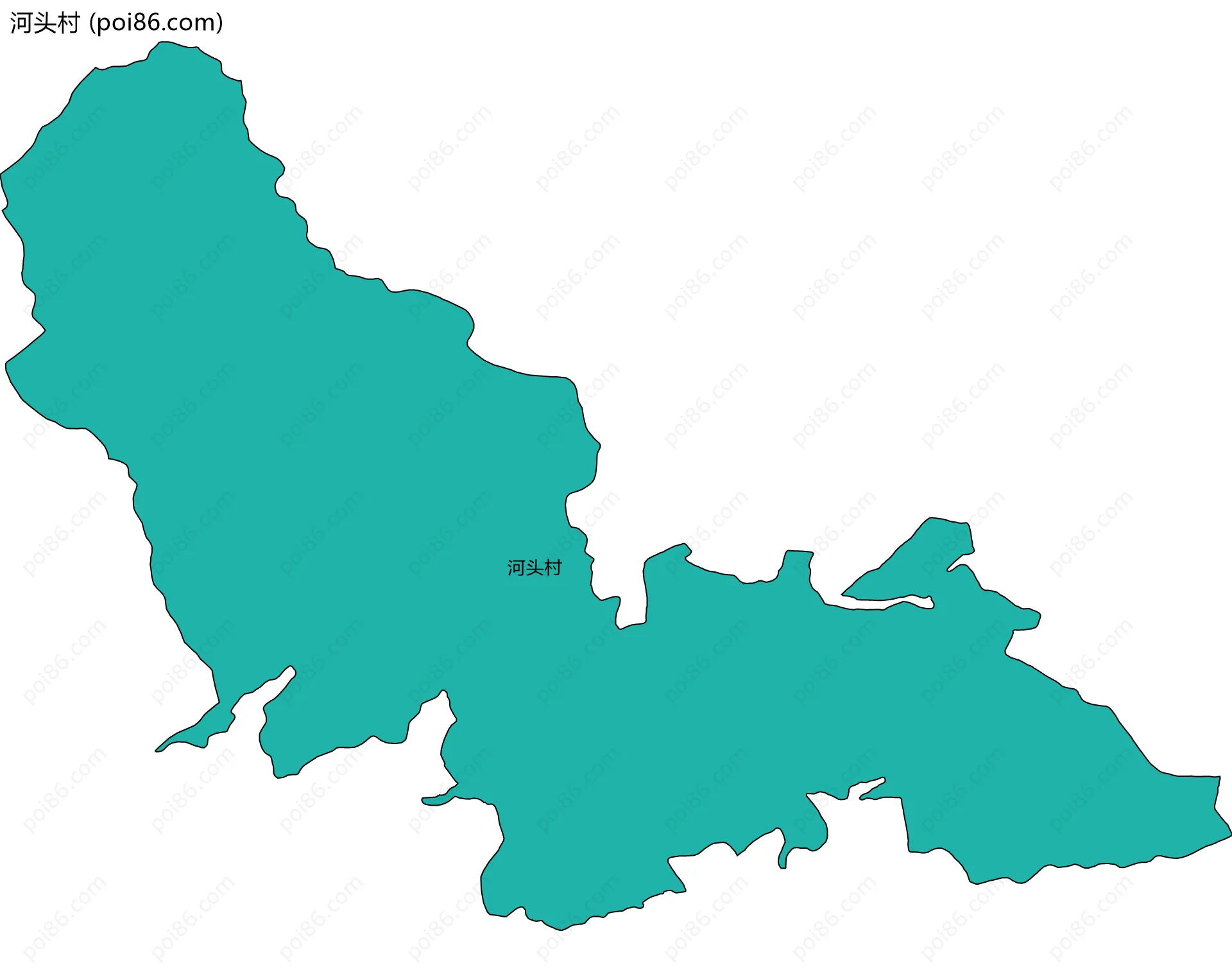 河头村边界地图