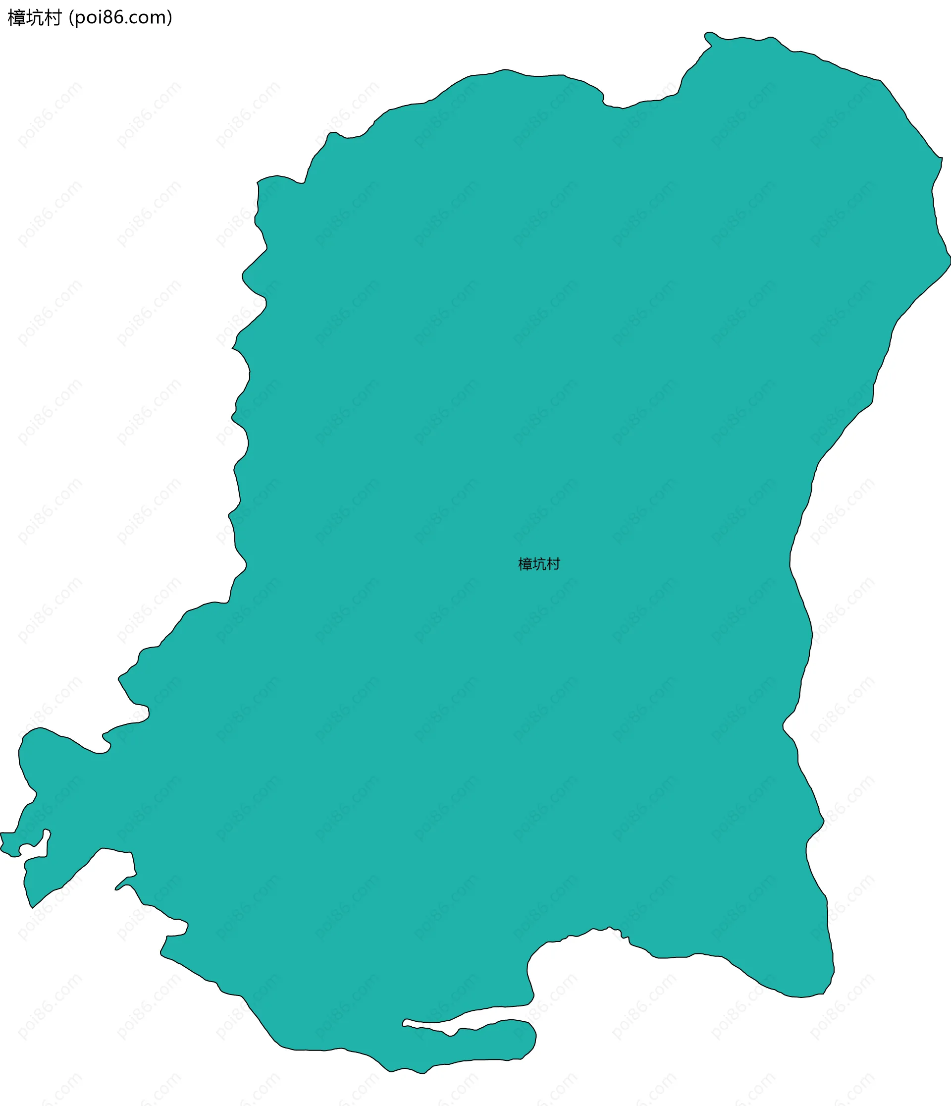 樟坑村边界地图