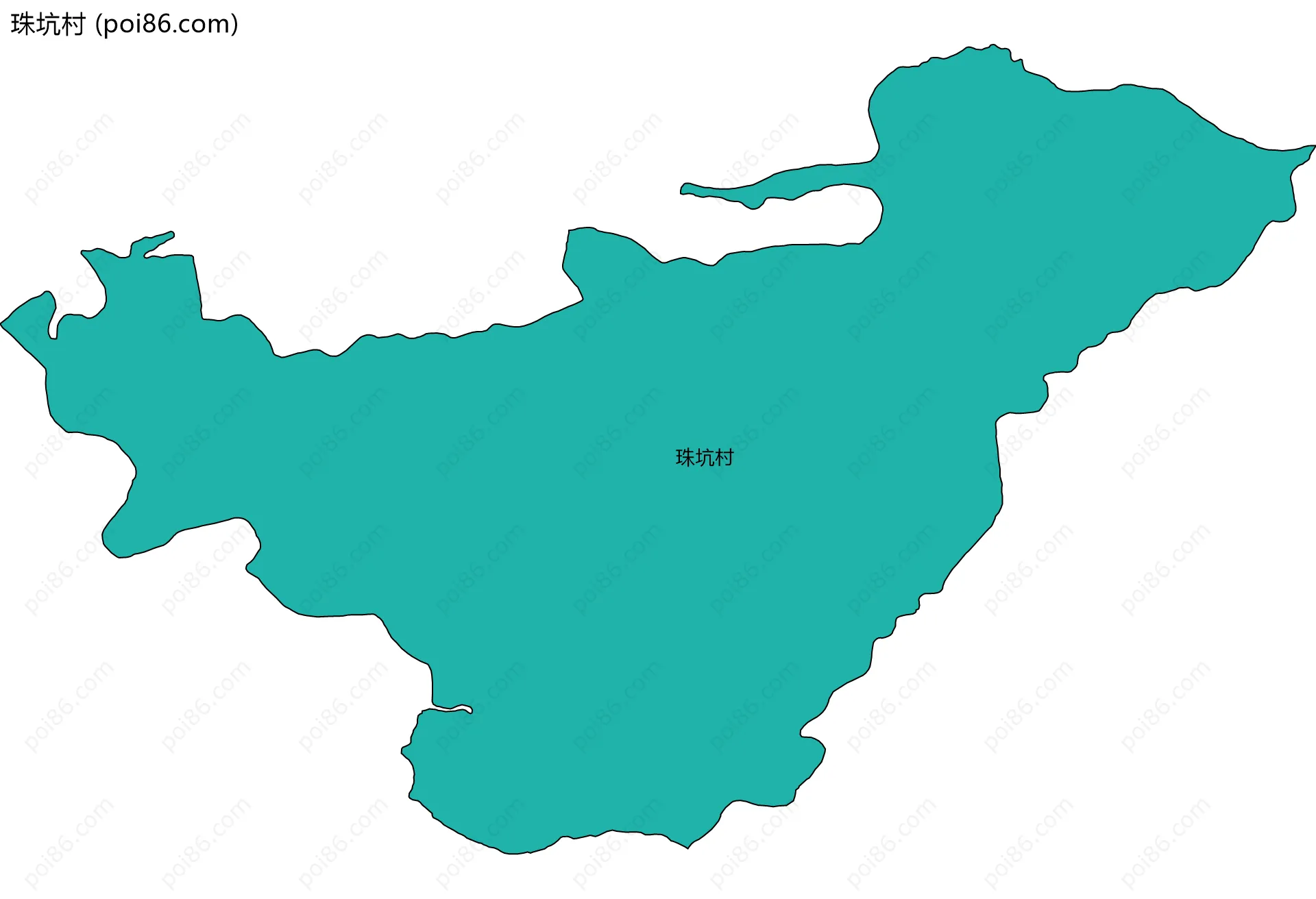 珠坑村边界地图