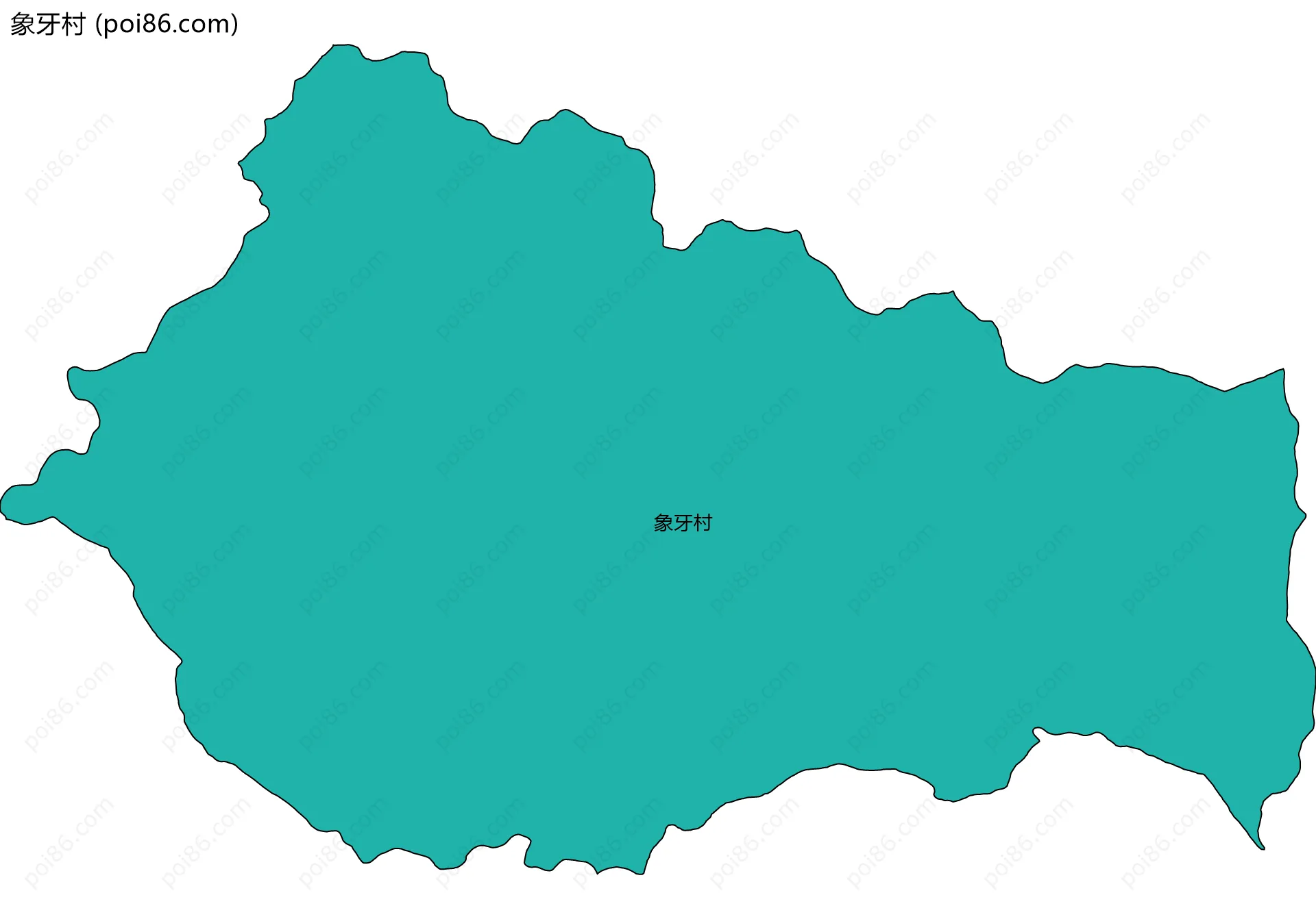 象牙村边界地图