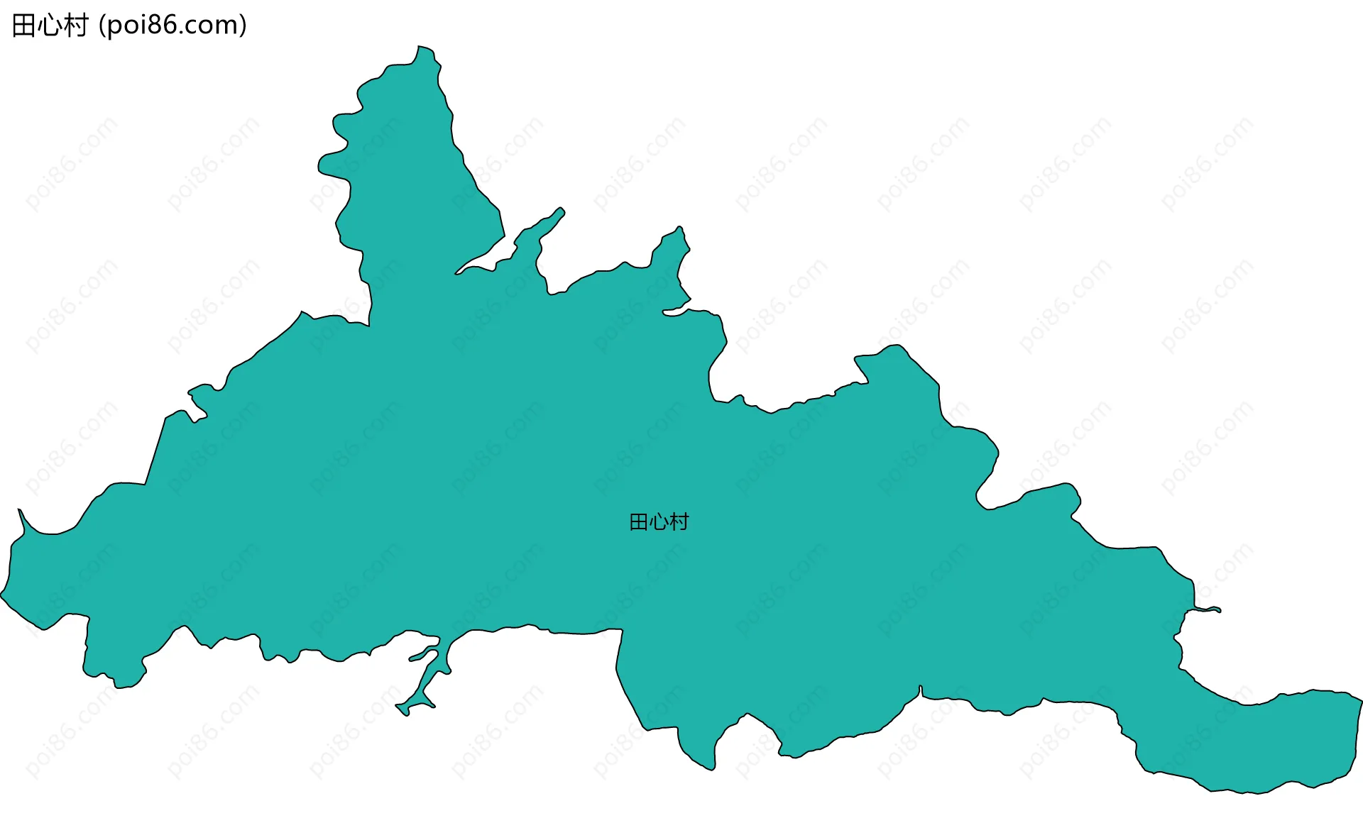 田心村边界地图