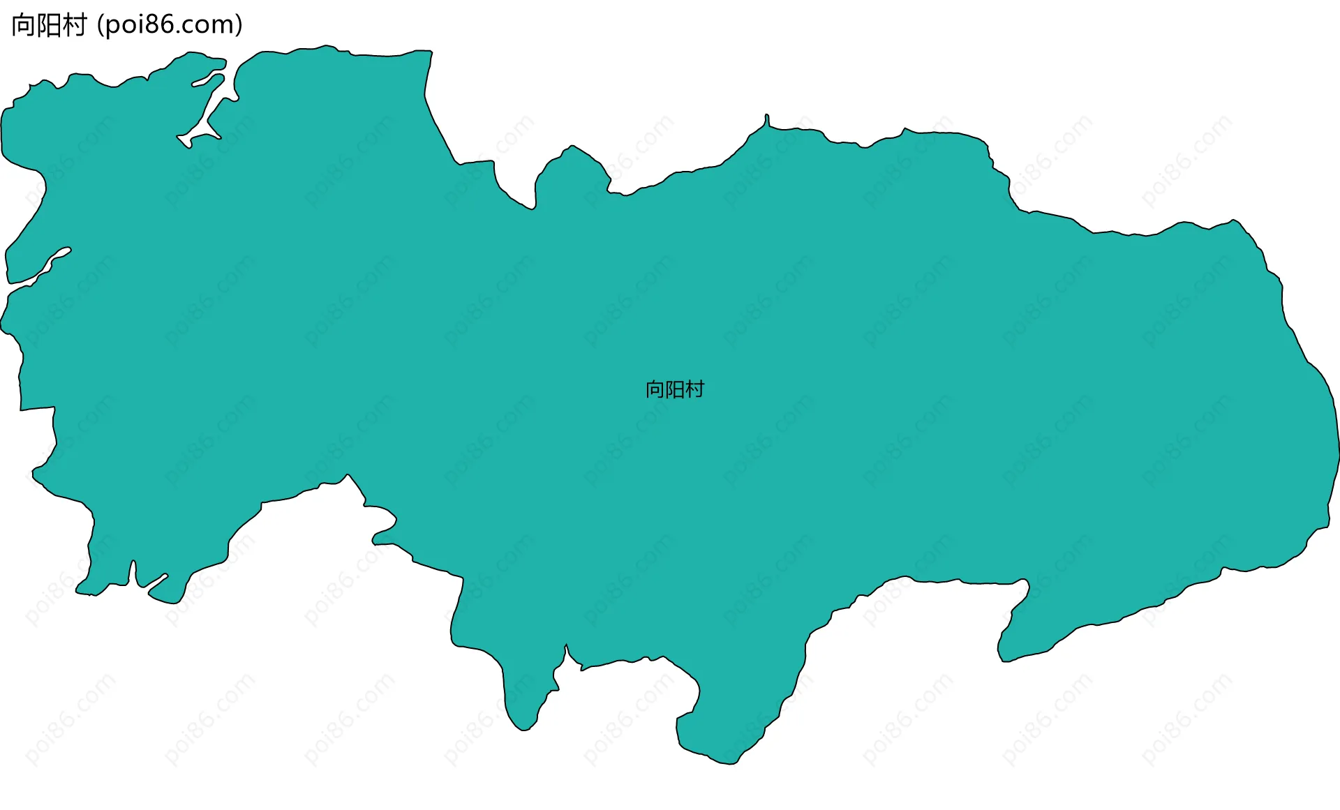 向阳村边界地图