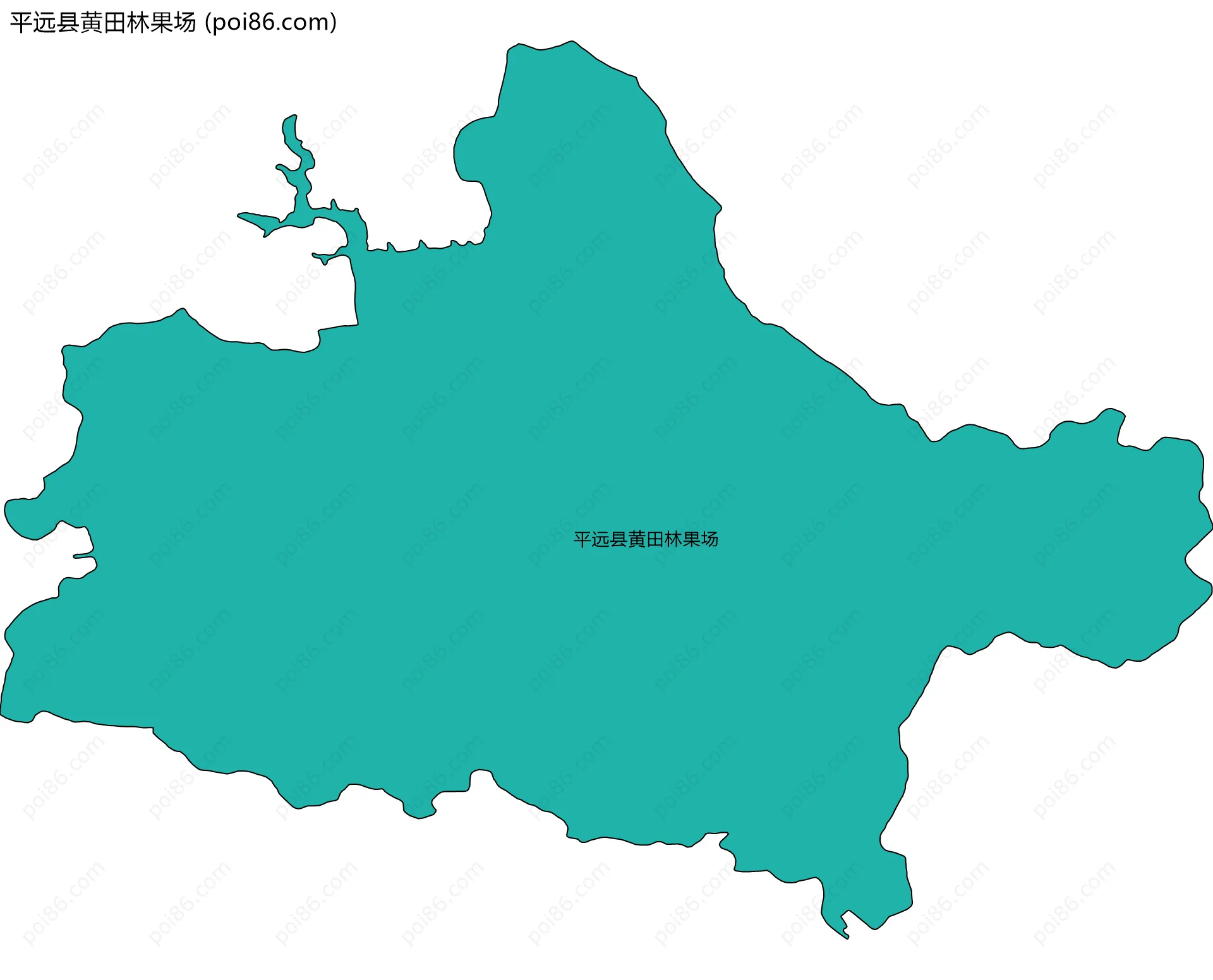 平远县黄田林果场边界地图