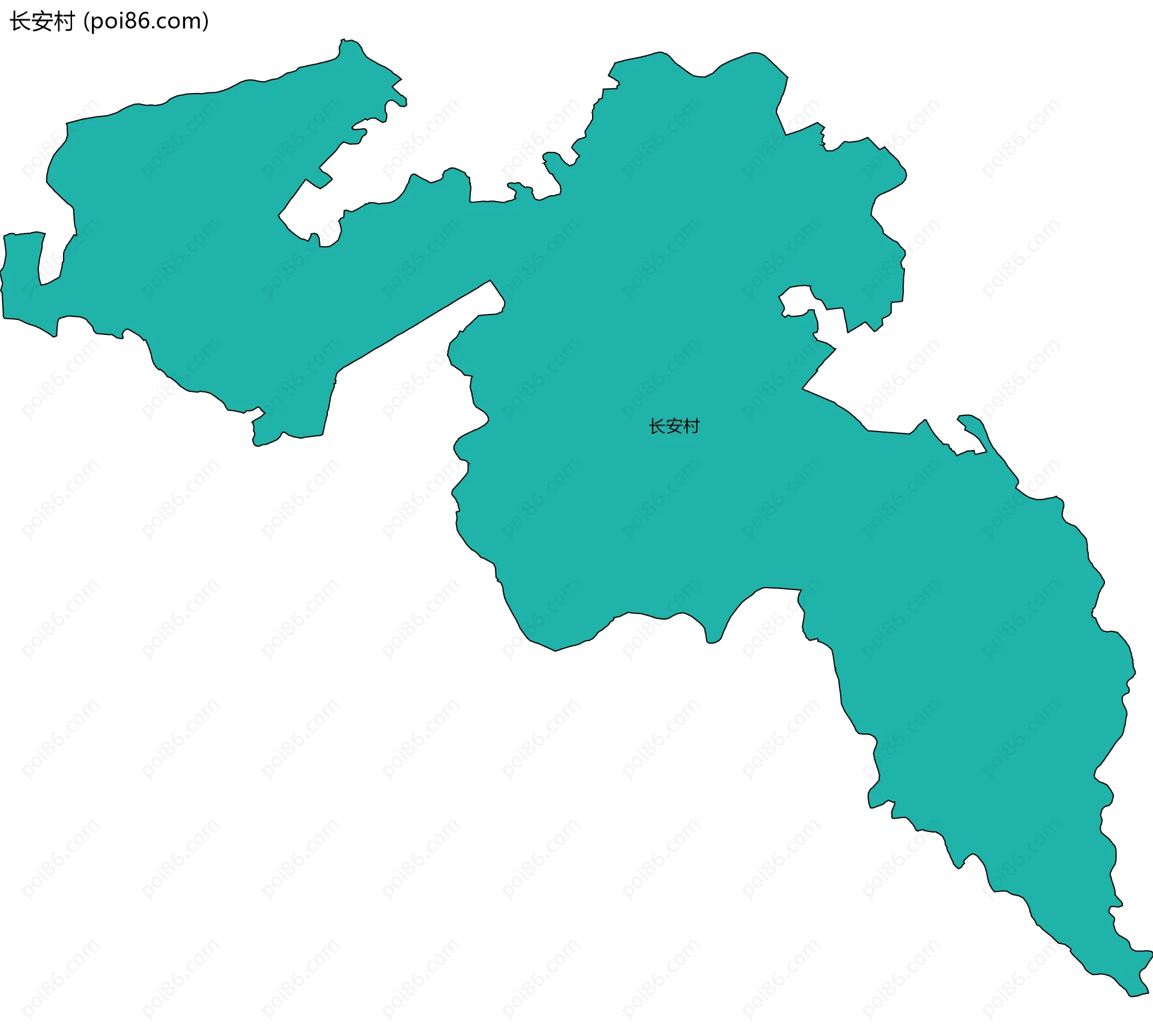 长安村边界地图