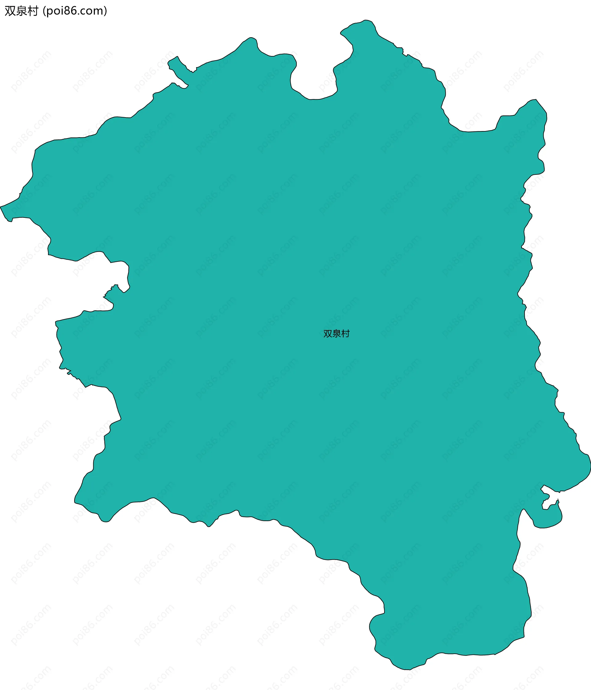 双泉村边界地图