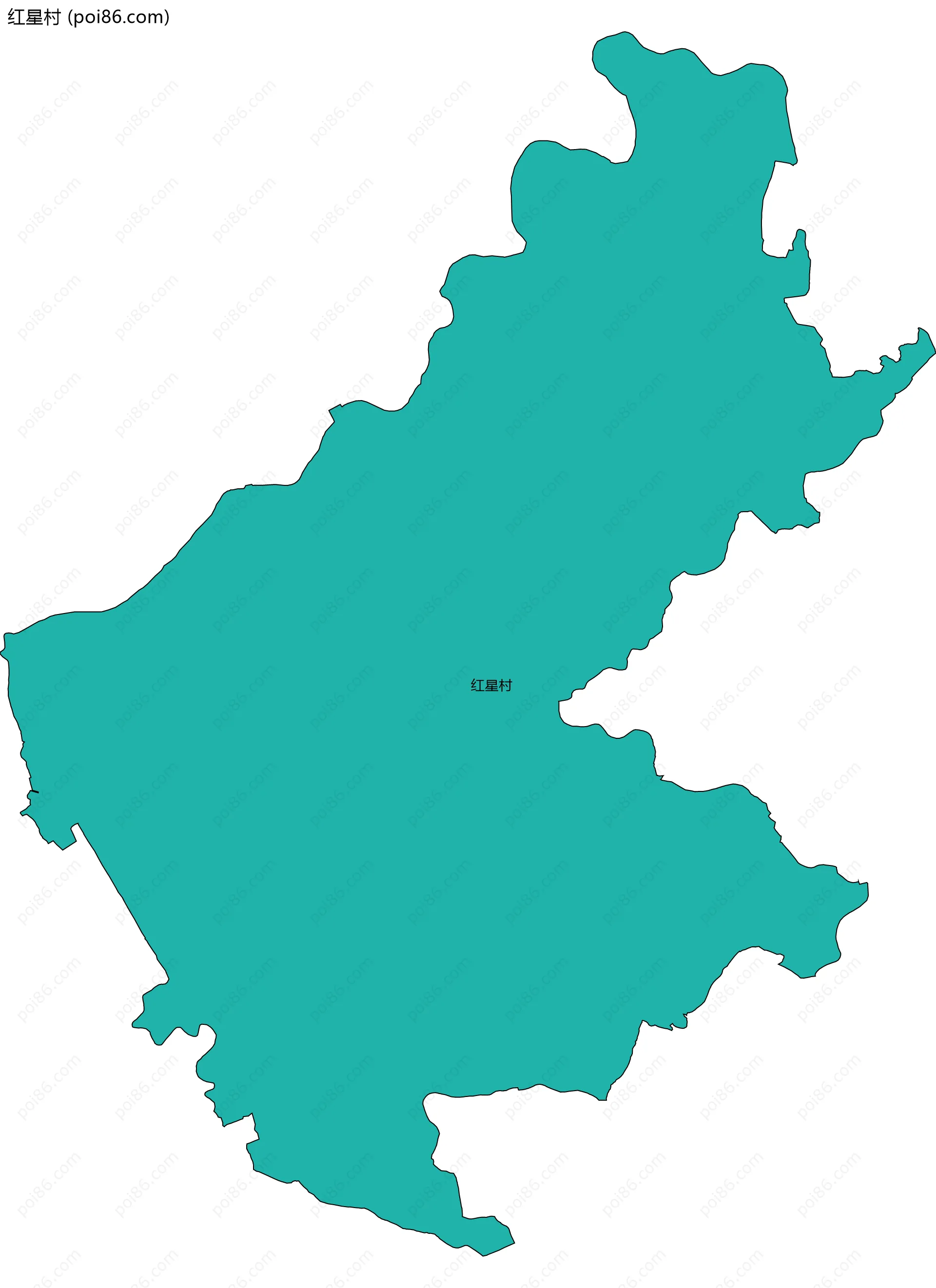 红星村边界地图