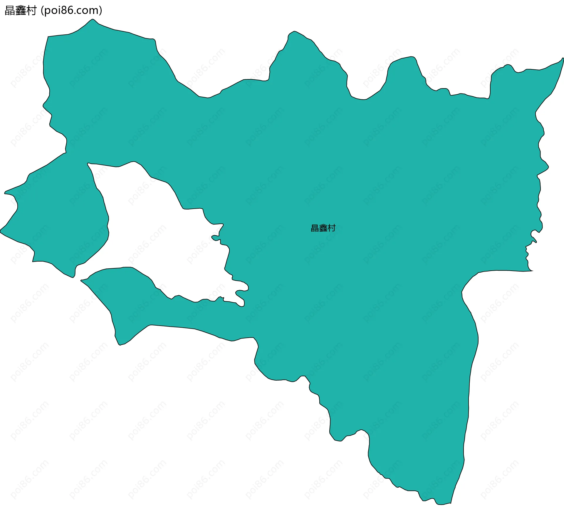 晶鑫村边界地图