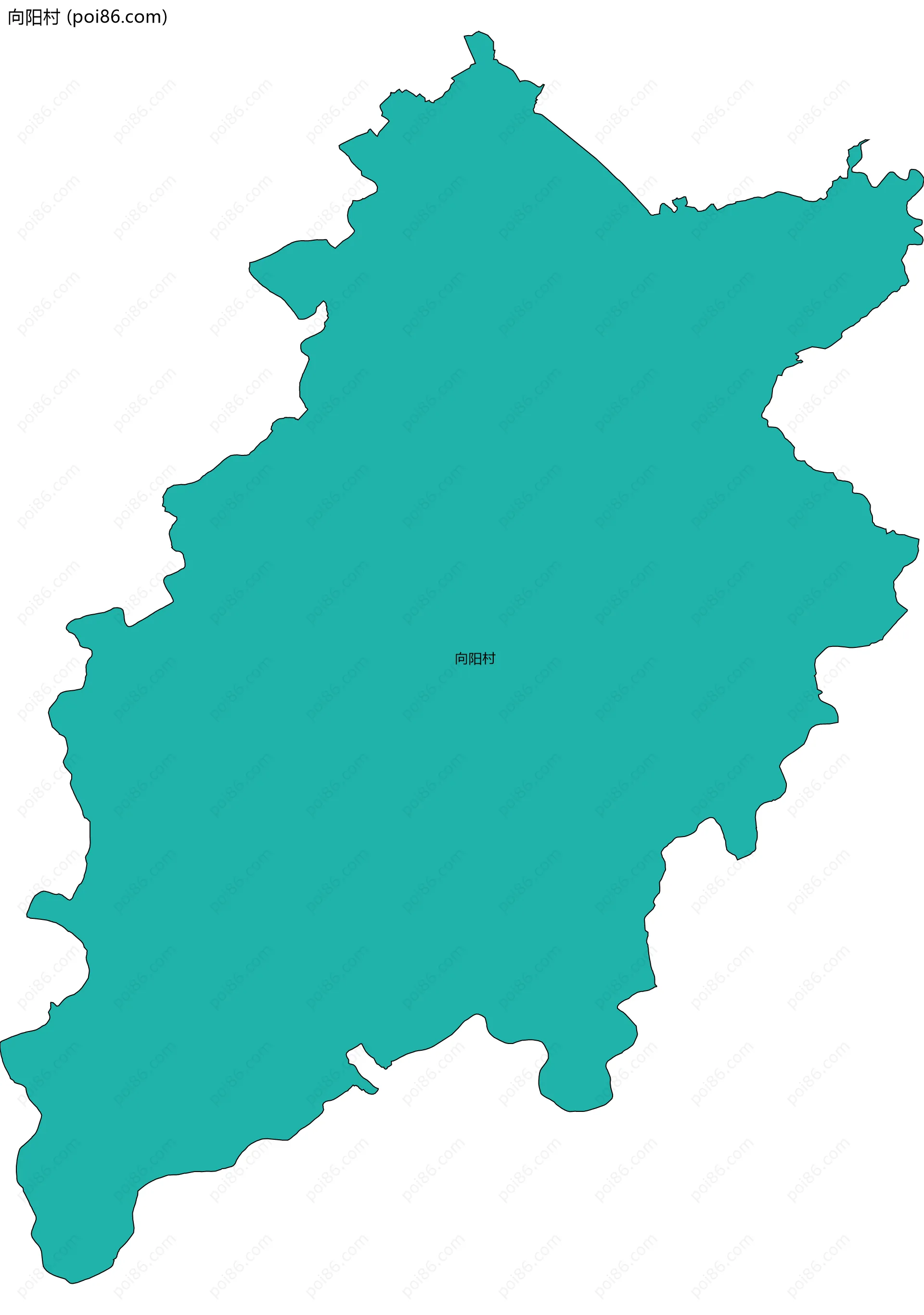 向阳村边界地图