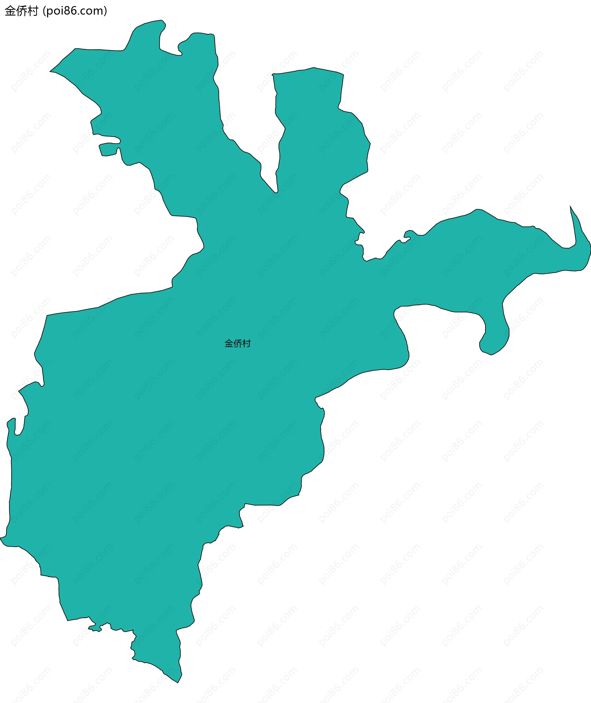 金侨村边界地图