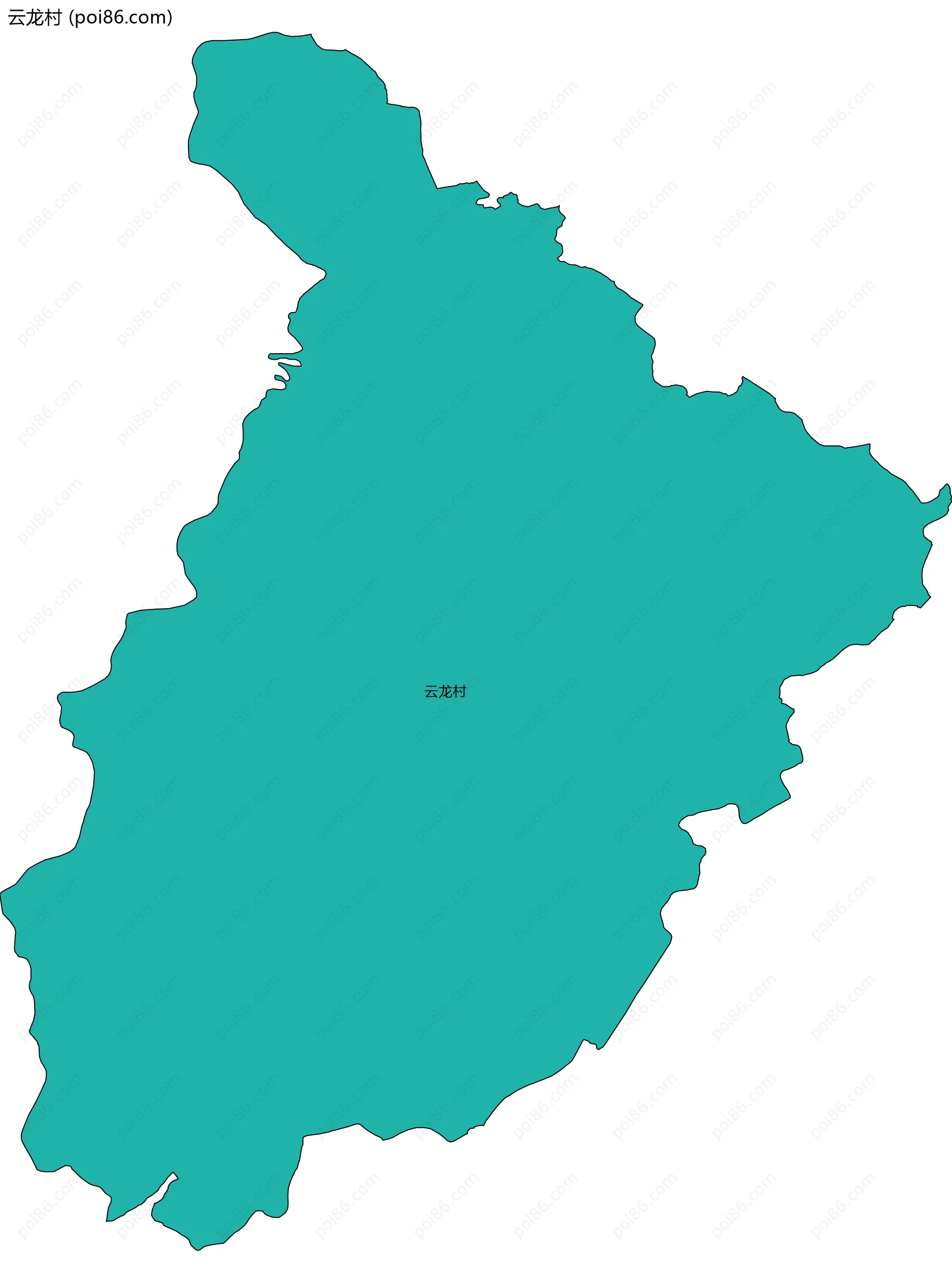 云龙村边界地图