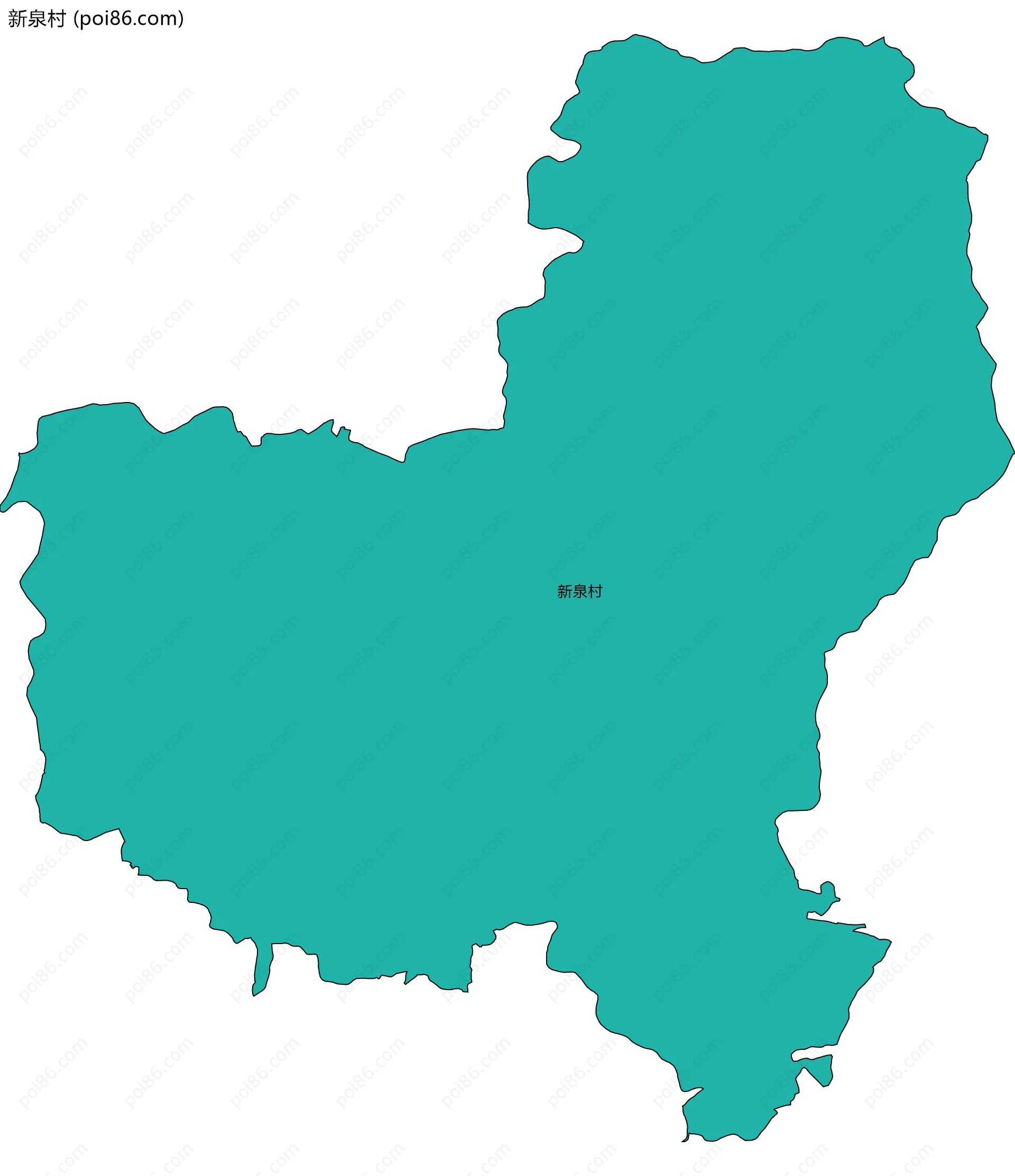 新泉村边界地图