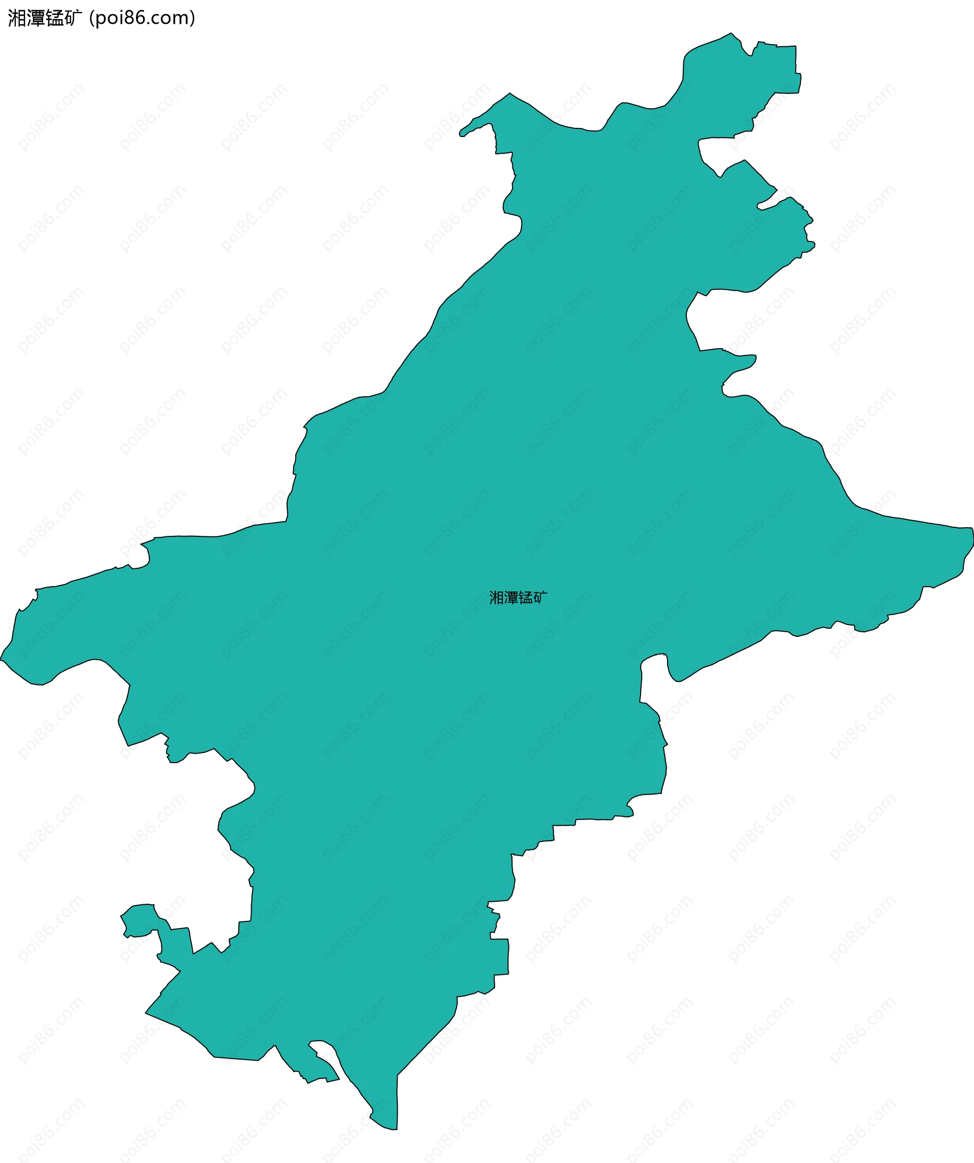 湘潭锰矿边界地图