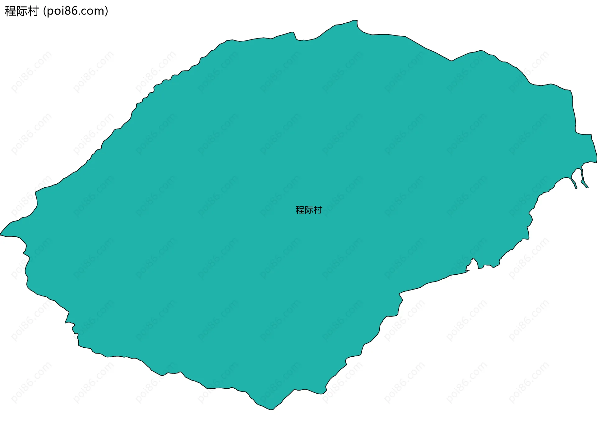 程际村边界地图