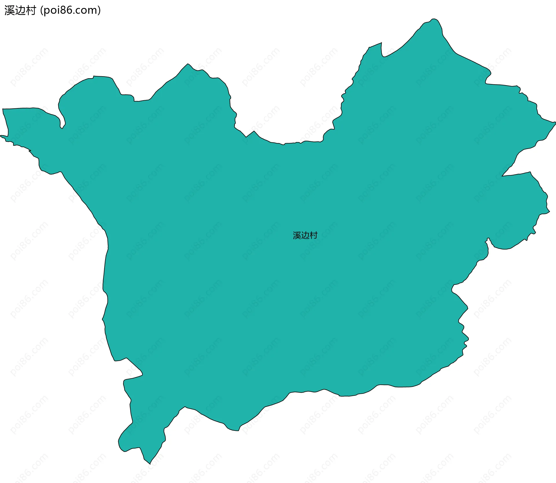 溪边村边界地图