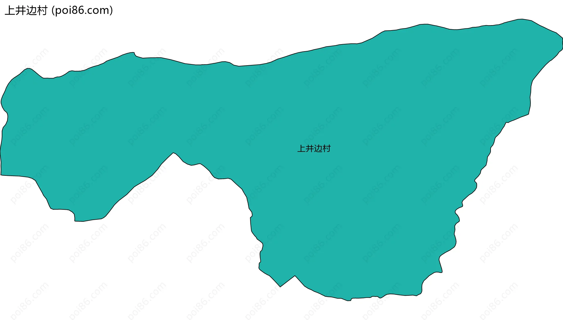 上井边村边界地图