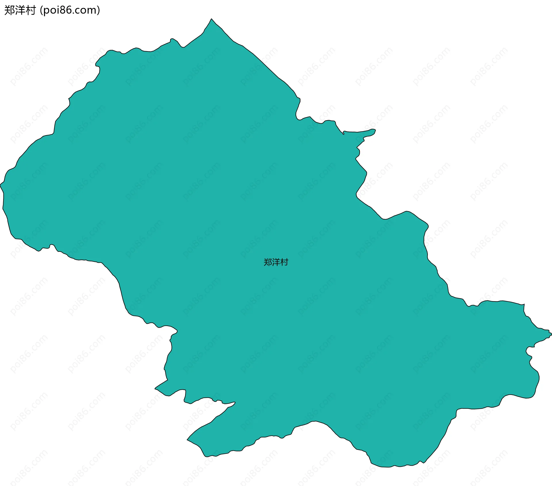 郑洋村边界地图