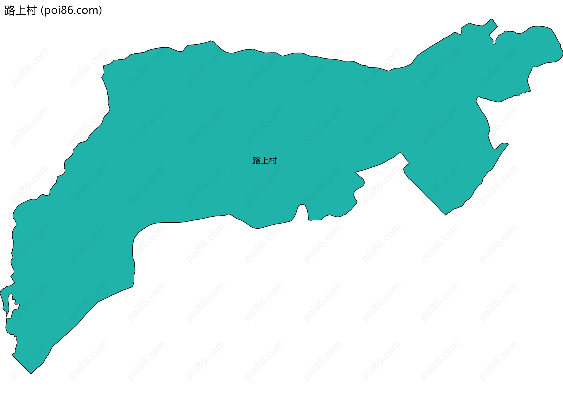 路上村边界地图