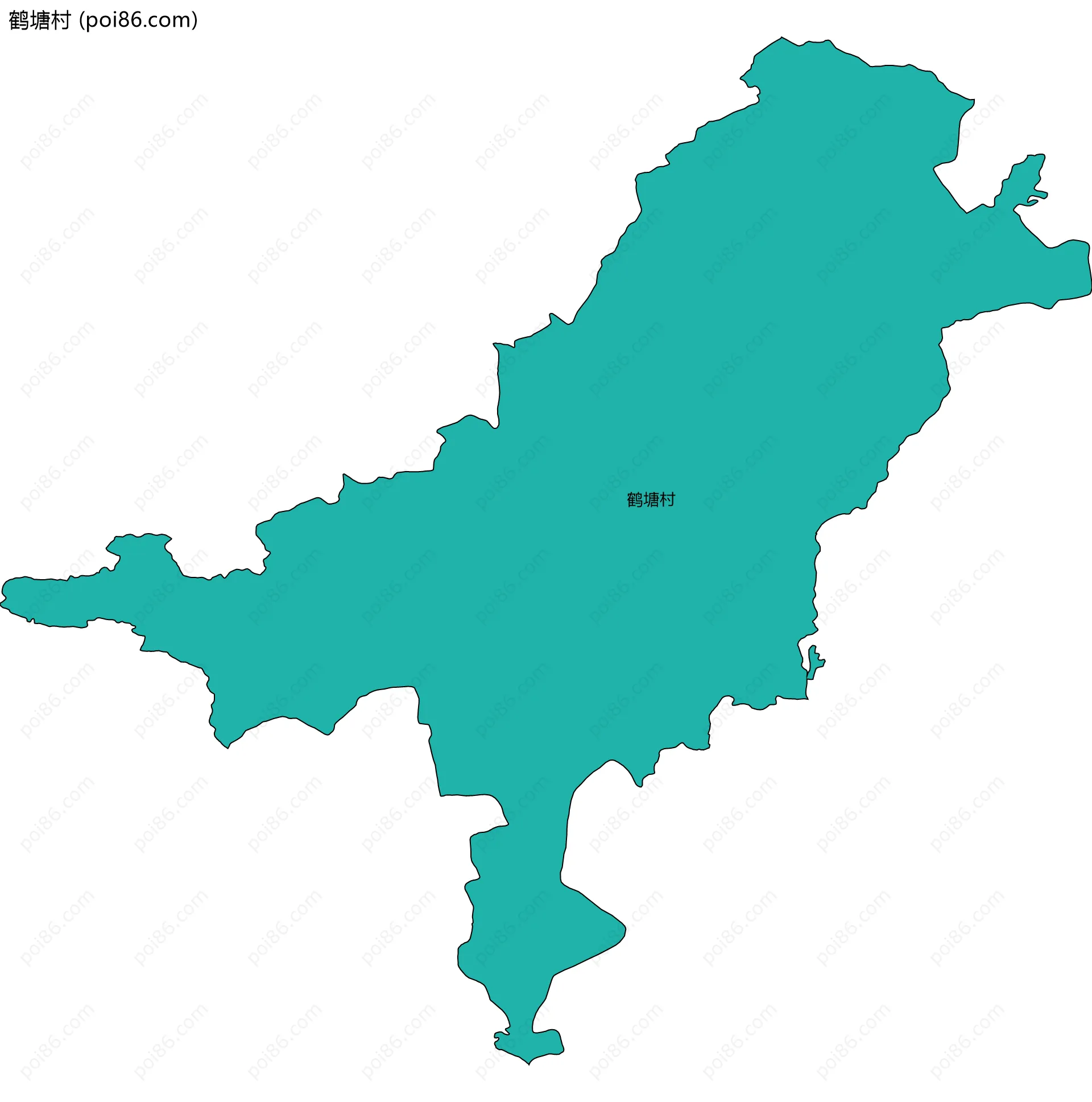 鹤塘村边界地图