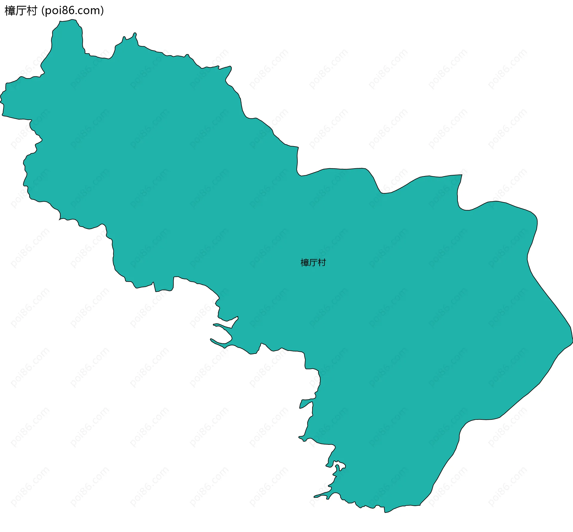 樟厅村边界地图