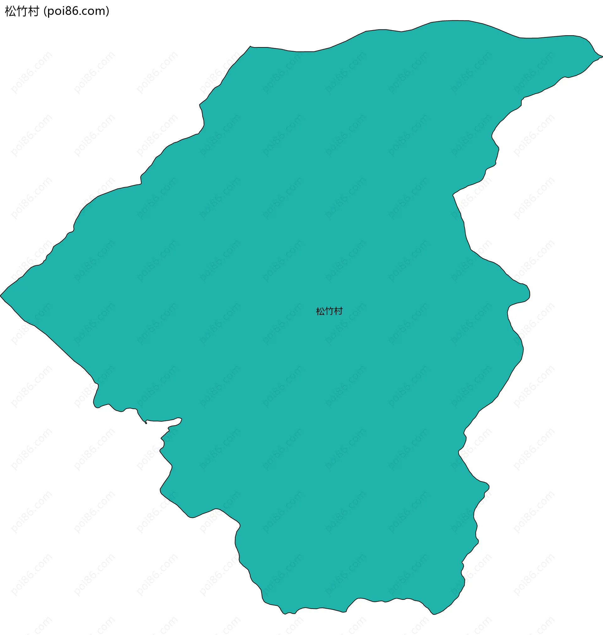 松竹村边界地图