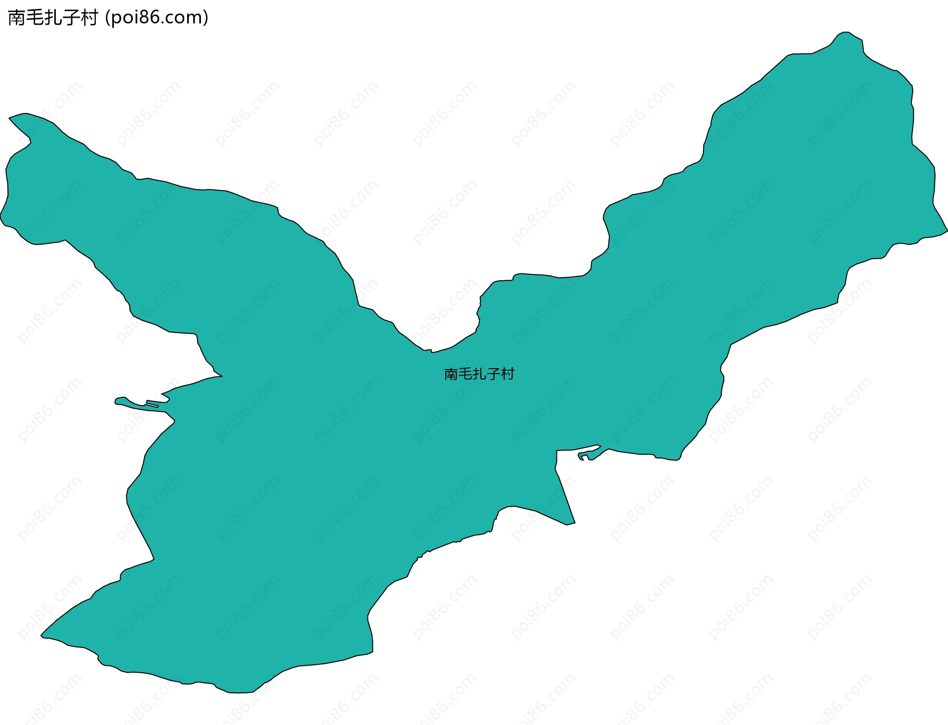 南毛扎子村边界地图