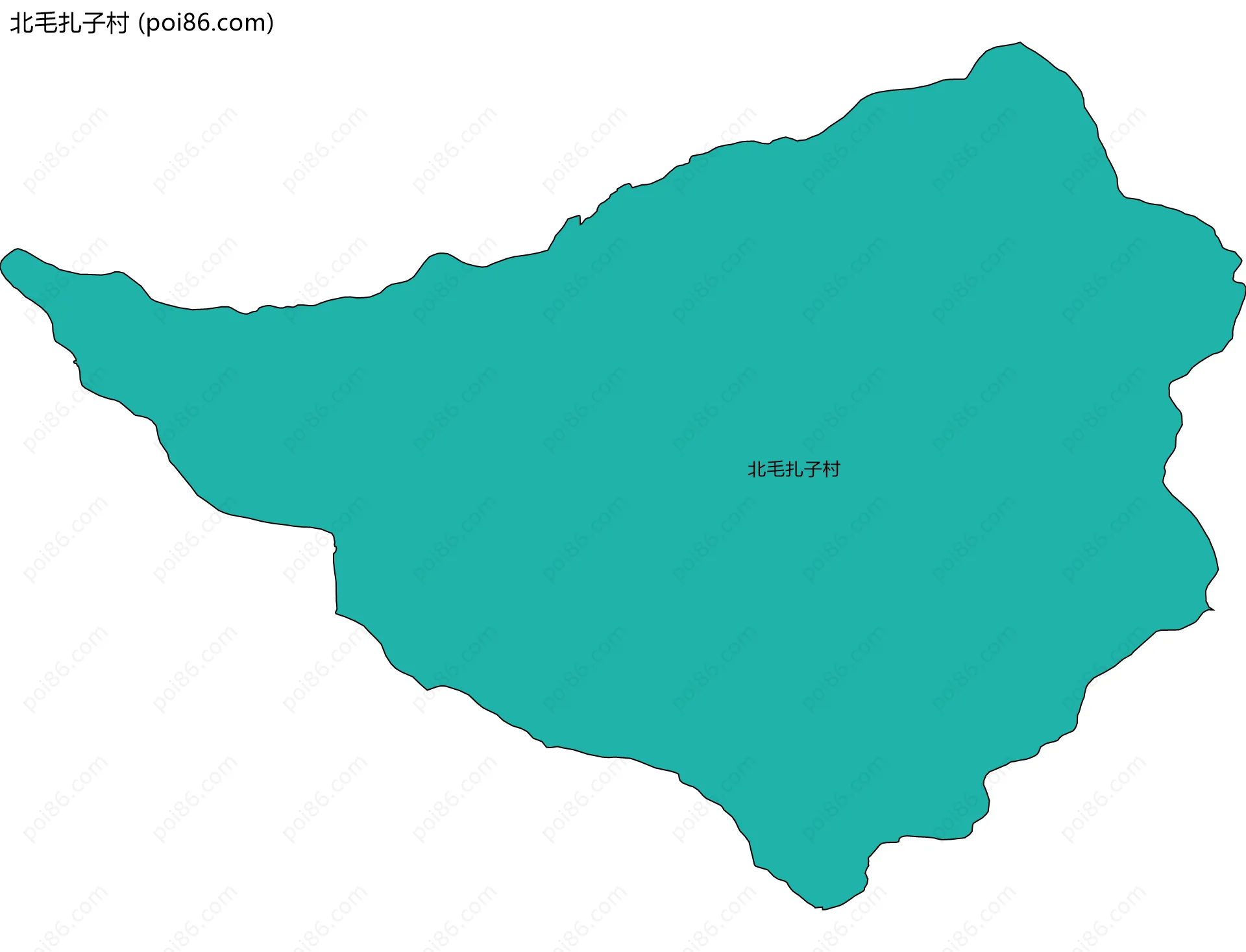 北毛扎子村边界地图