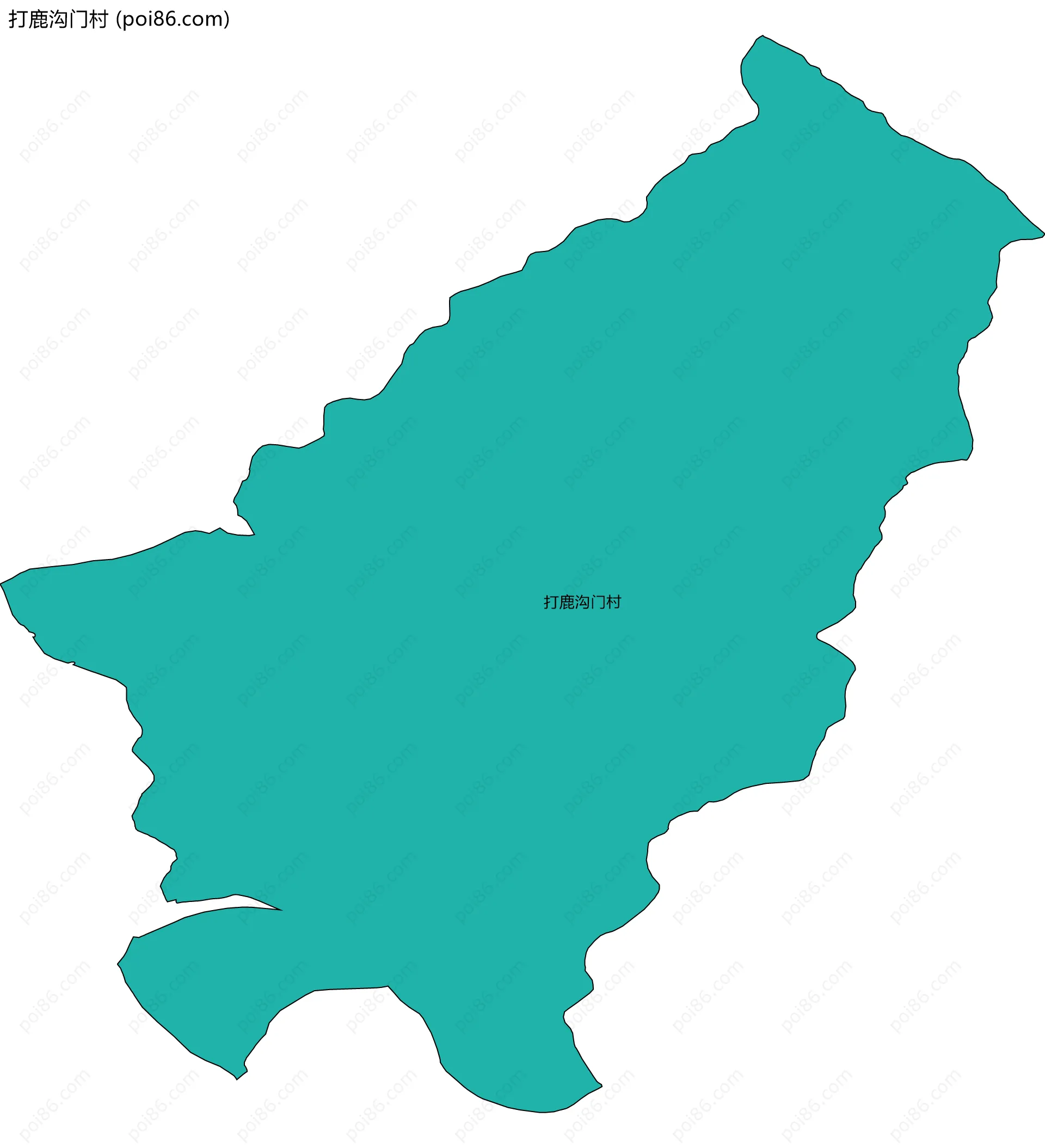 打鹿沟门村边界地图